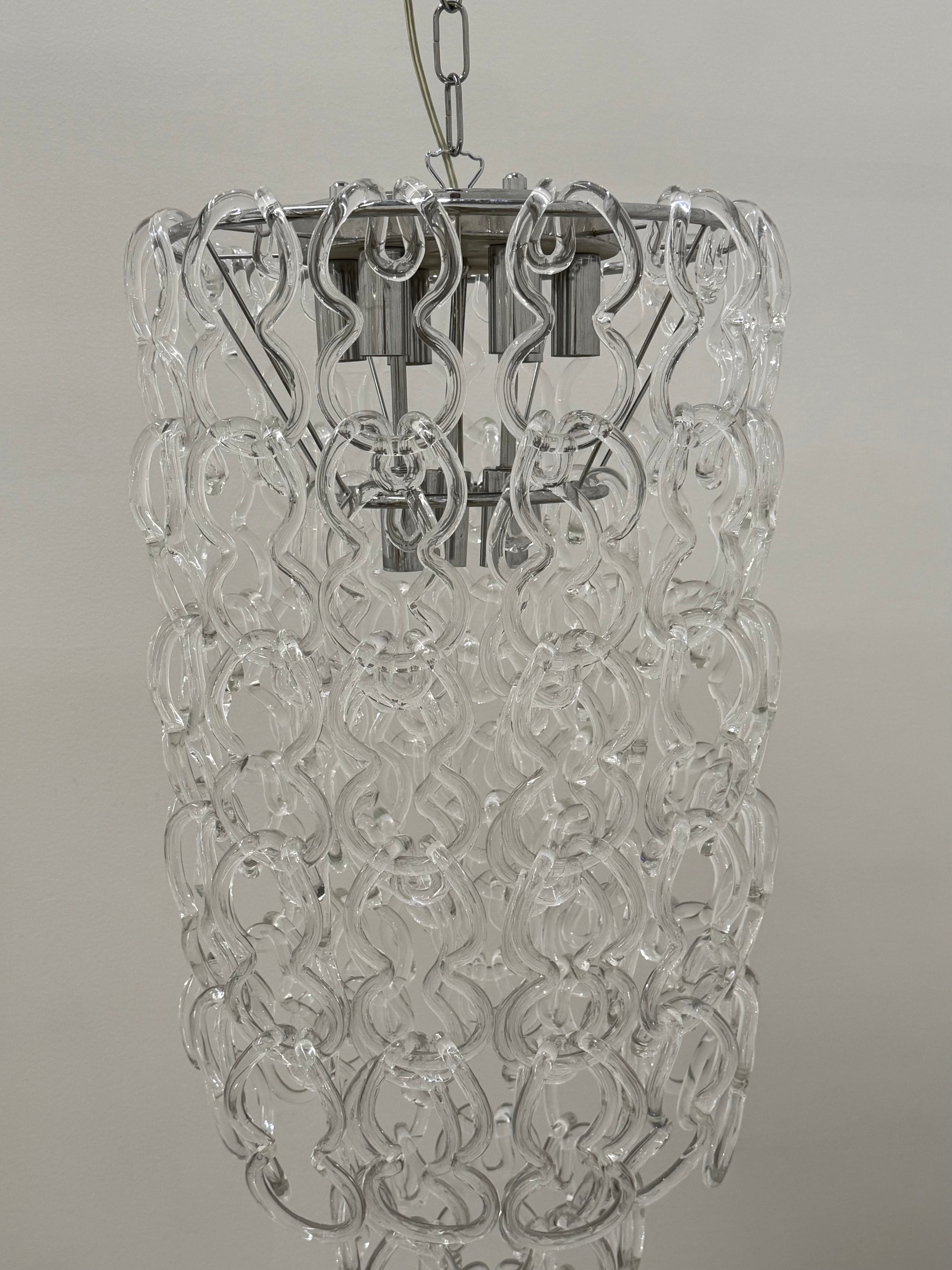 Vintage "Giogali" Chandelier by Angelo Mangiarotti for Vistosi