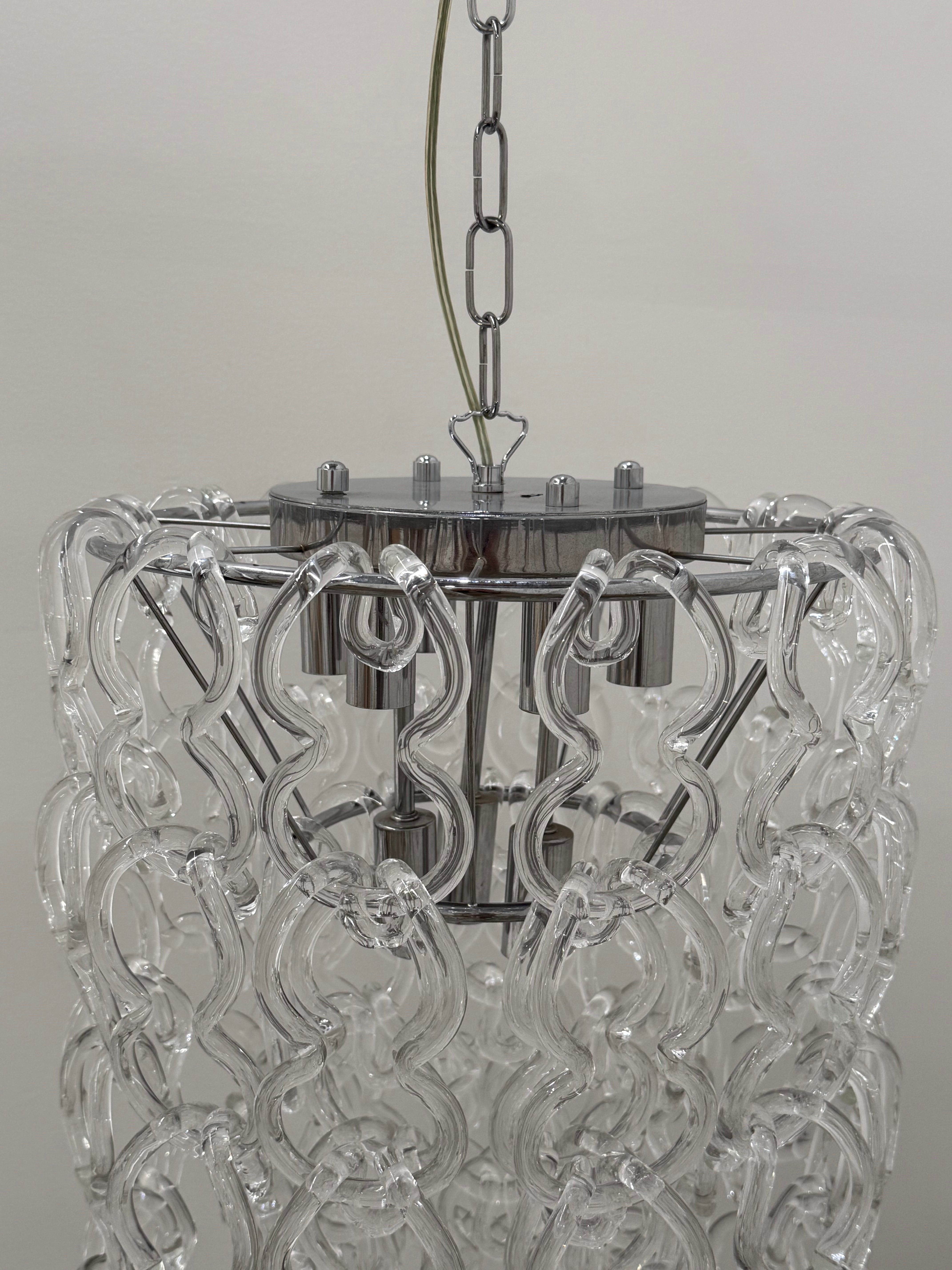 Vintage "Giogali" Chandelier by Angelo Mangiarotti for Vistosi