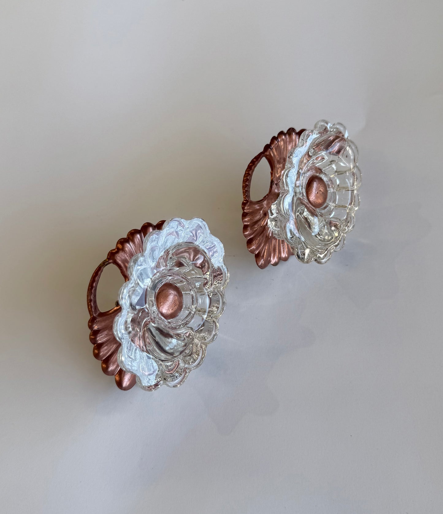 Italian Glass Drawer/Door Pulls - 1 Available