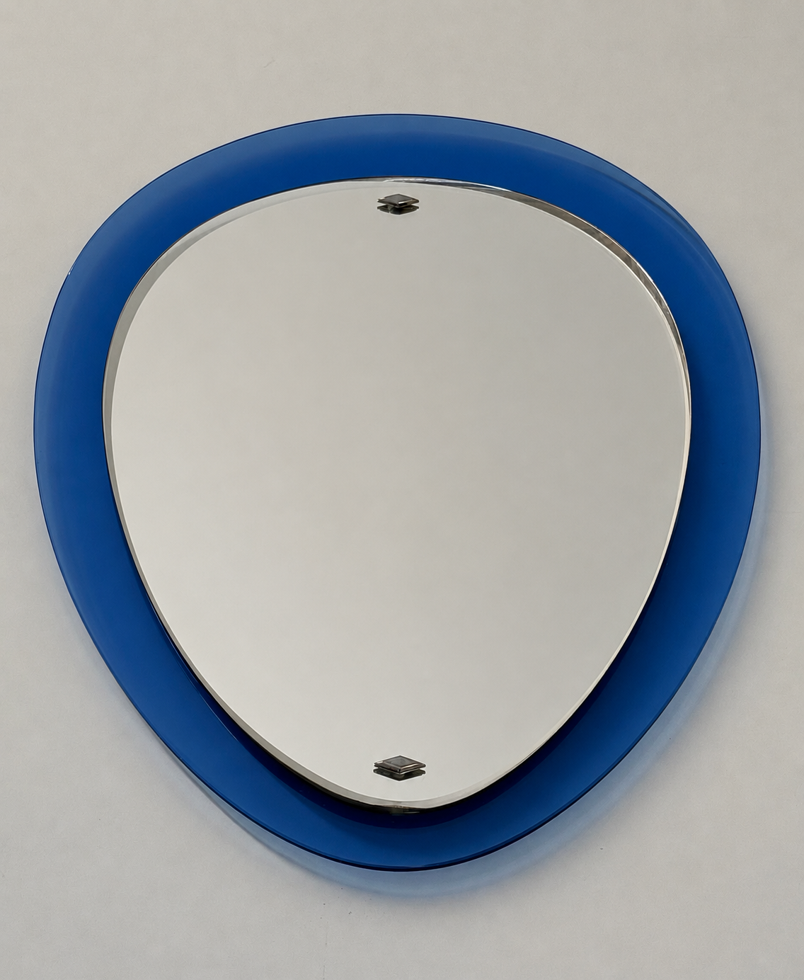 Italian Glass Mirror by Cristal Arte