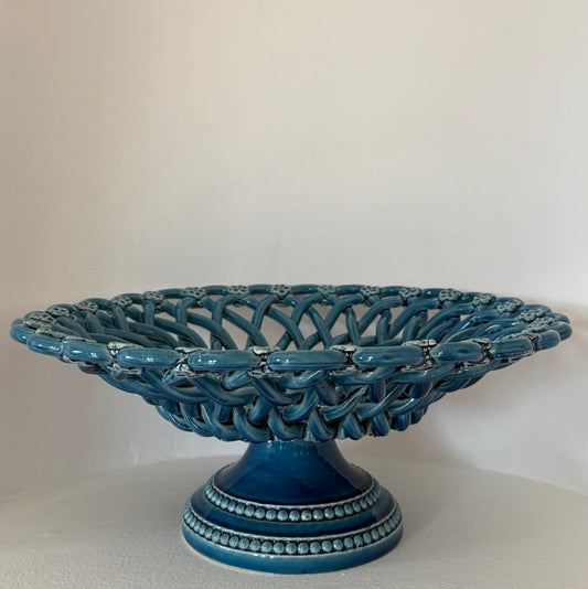 1960’s French Ceramic Woven  Basket