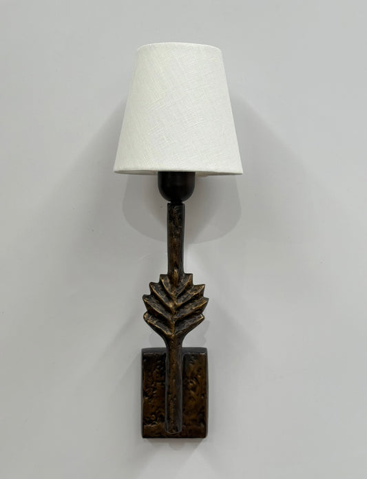 French Bronze Wall Light by Lucien Gau - 4 Available