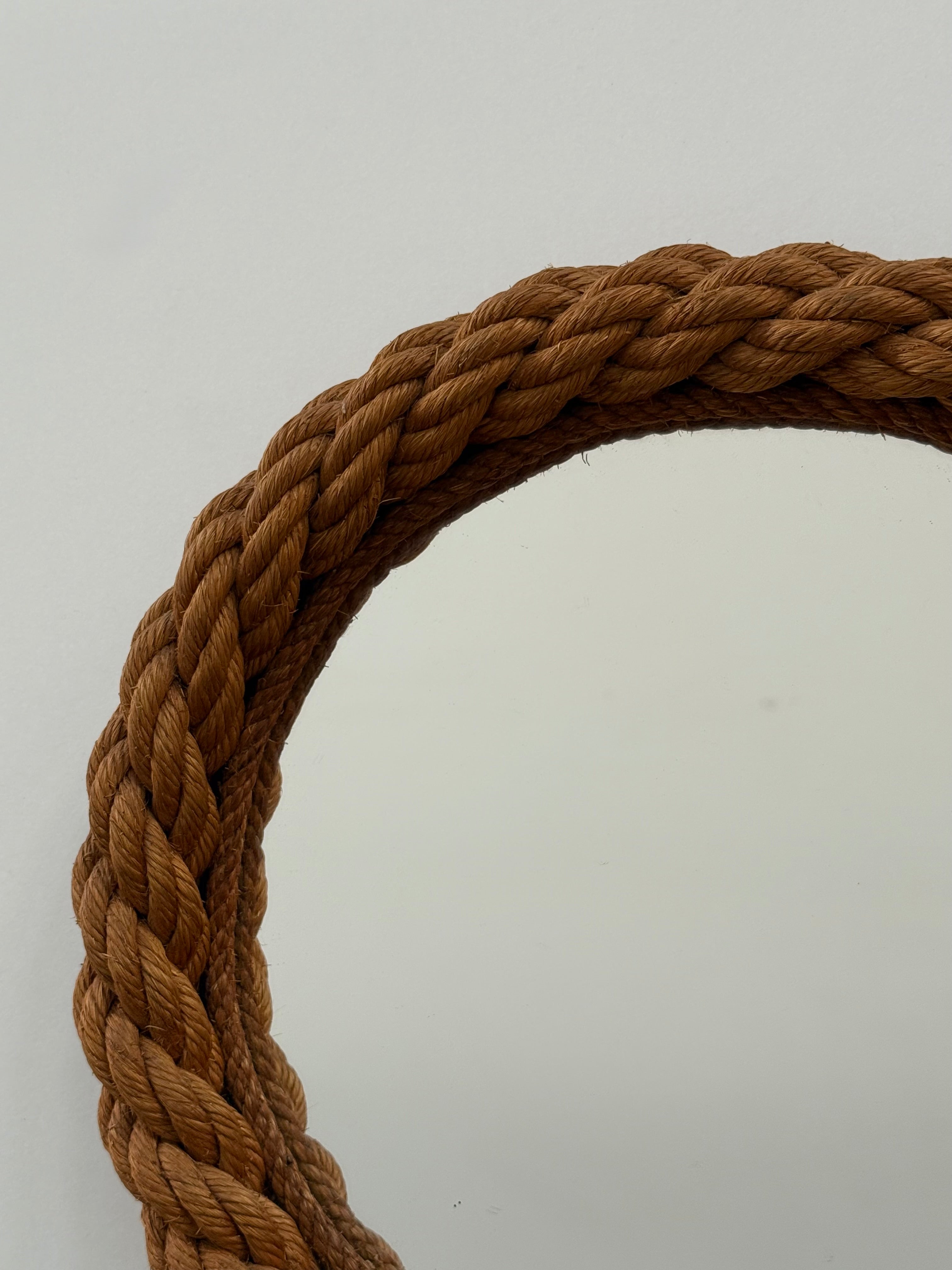 1960’s French Rope Mirror by Audoux Minet