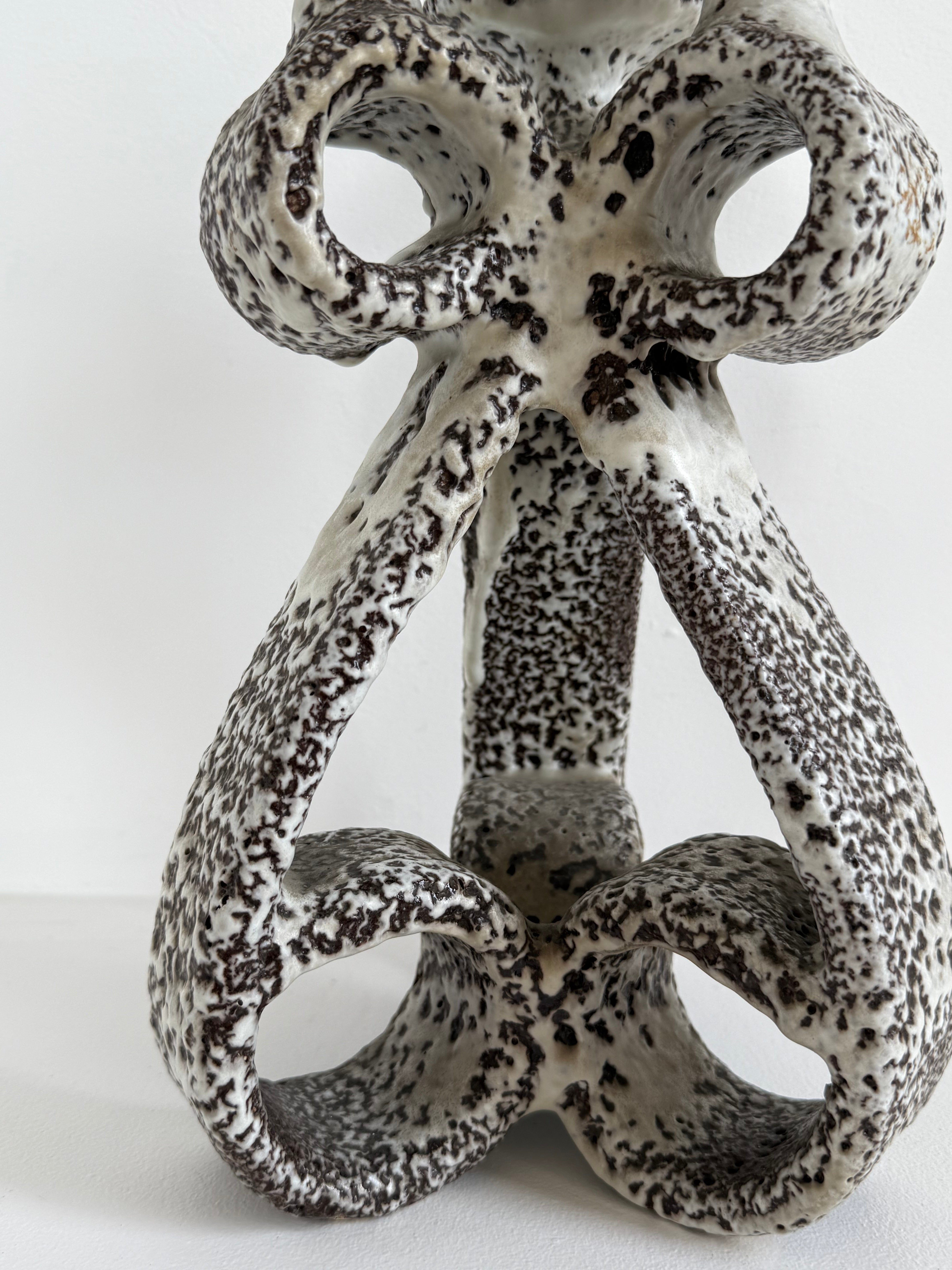 French Ceramic Candle Holder by Marius Giuge