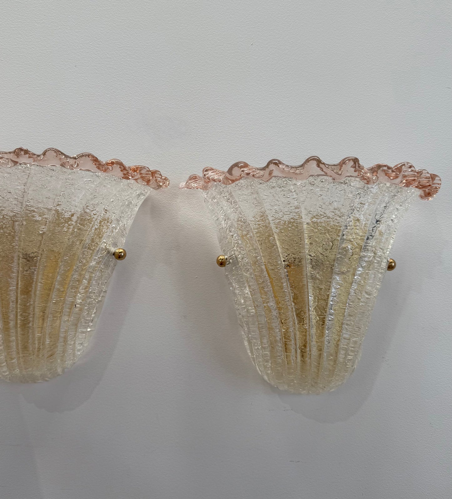 Vintage Murano Wall Lights - Two Available