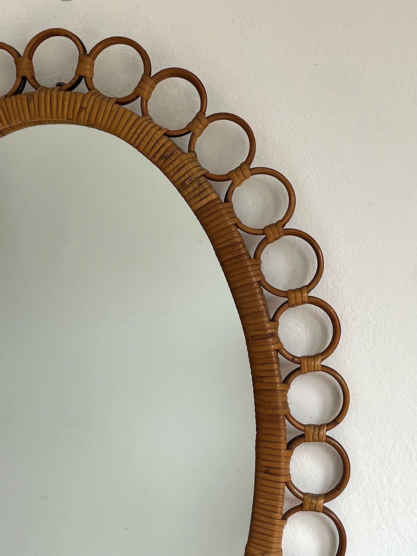 Vintage Italian Bamboo Mirror