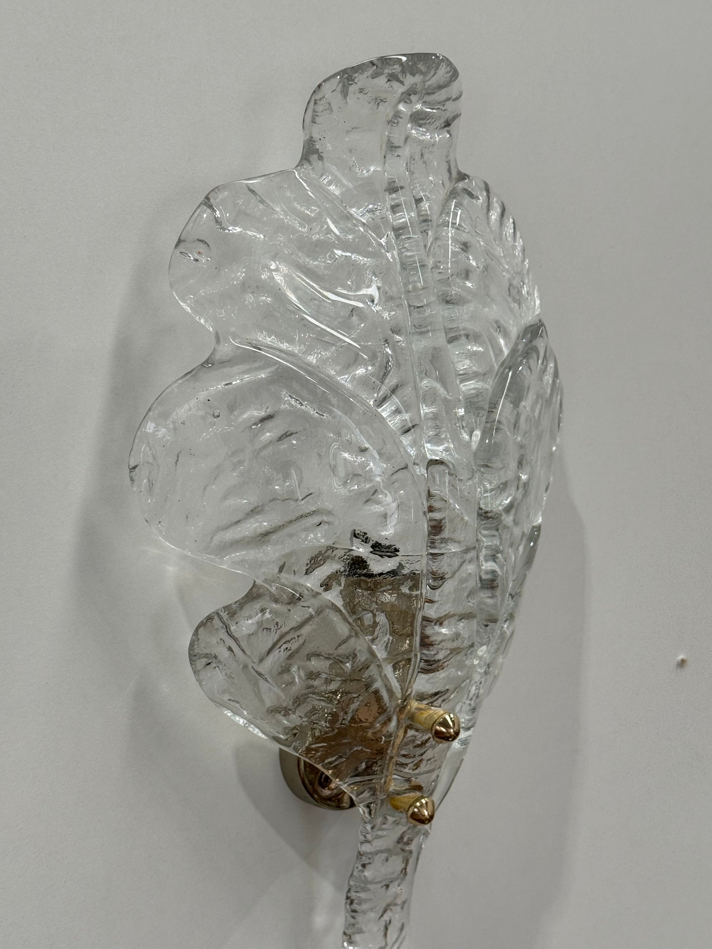 Murano Glass Leaf Wall Light - Four Available