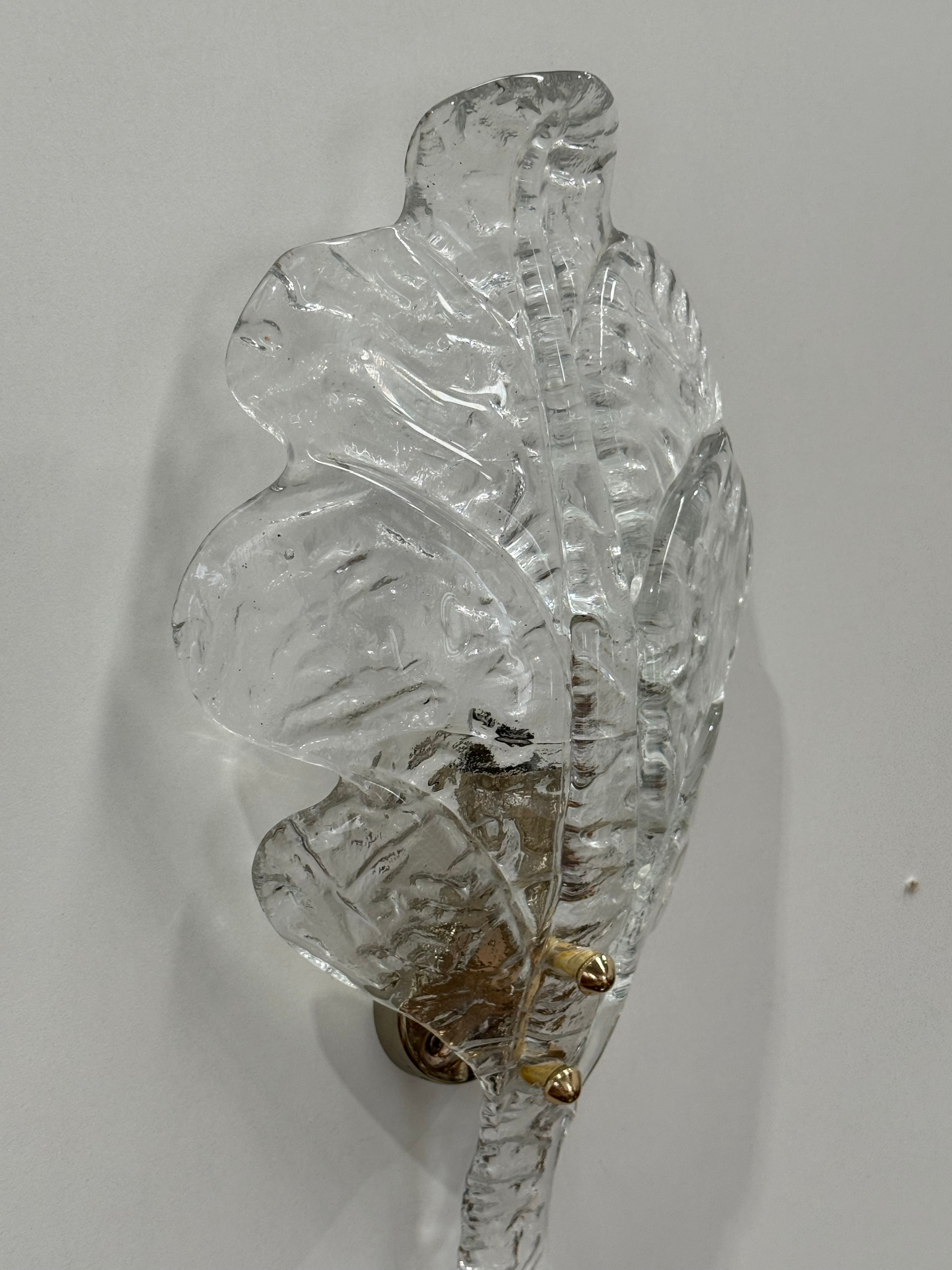 Murano Glass Leaf Wall Light