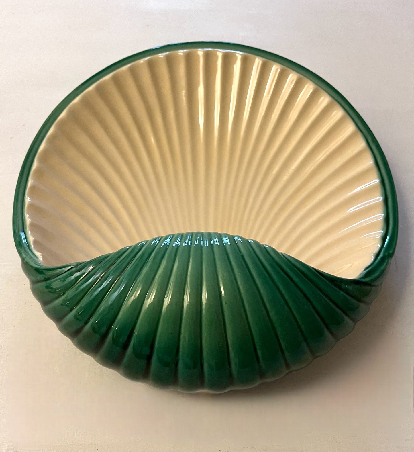 French Ceramic Shell Wall Light - Two Available