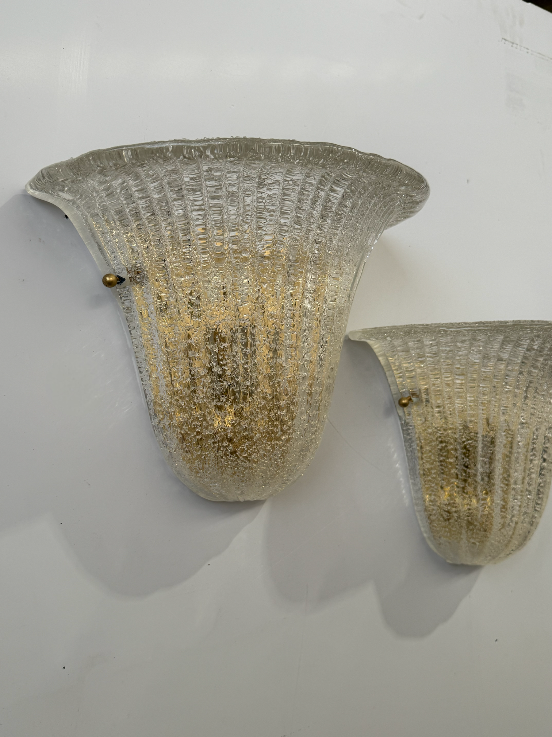 Pair of Murano Glass Wall Lights