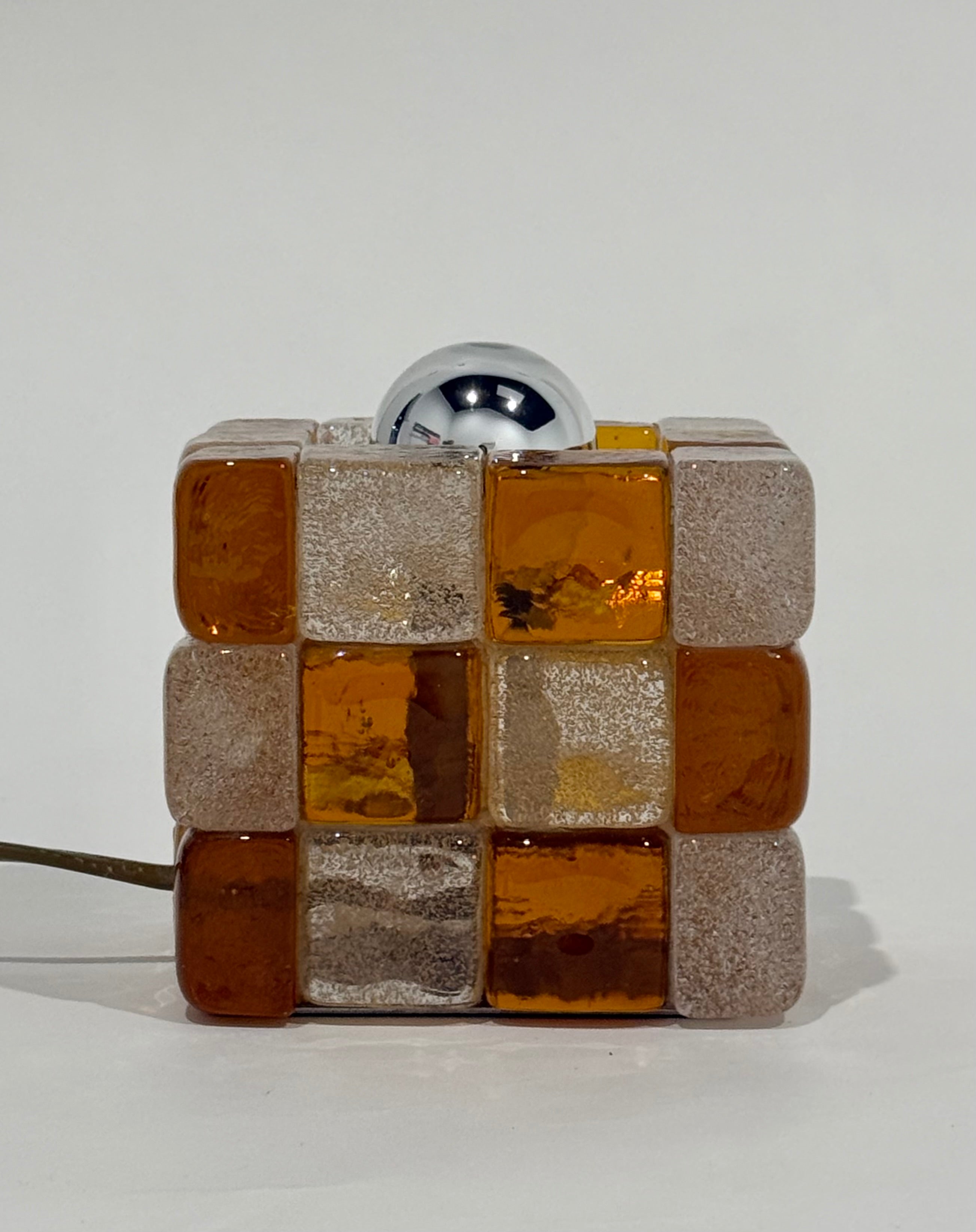1970’s Murano Cube Table Lamp by Poliarte - Two Available