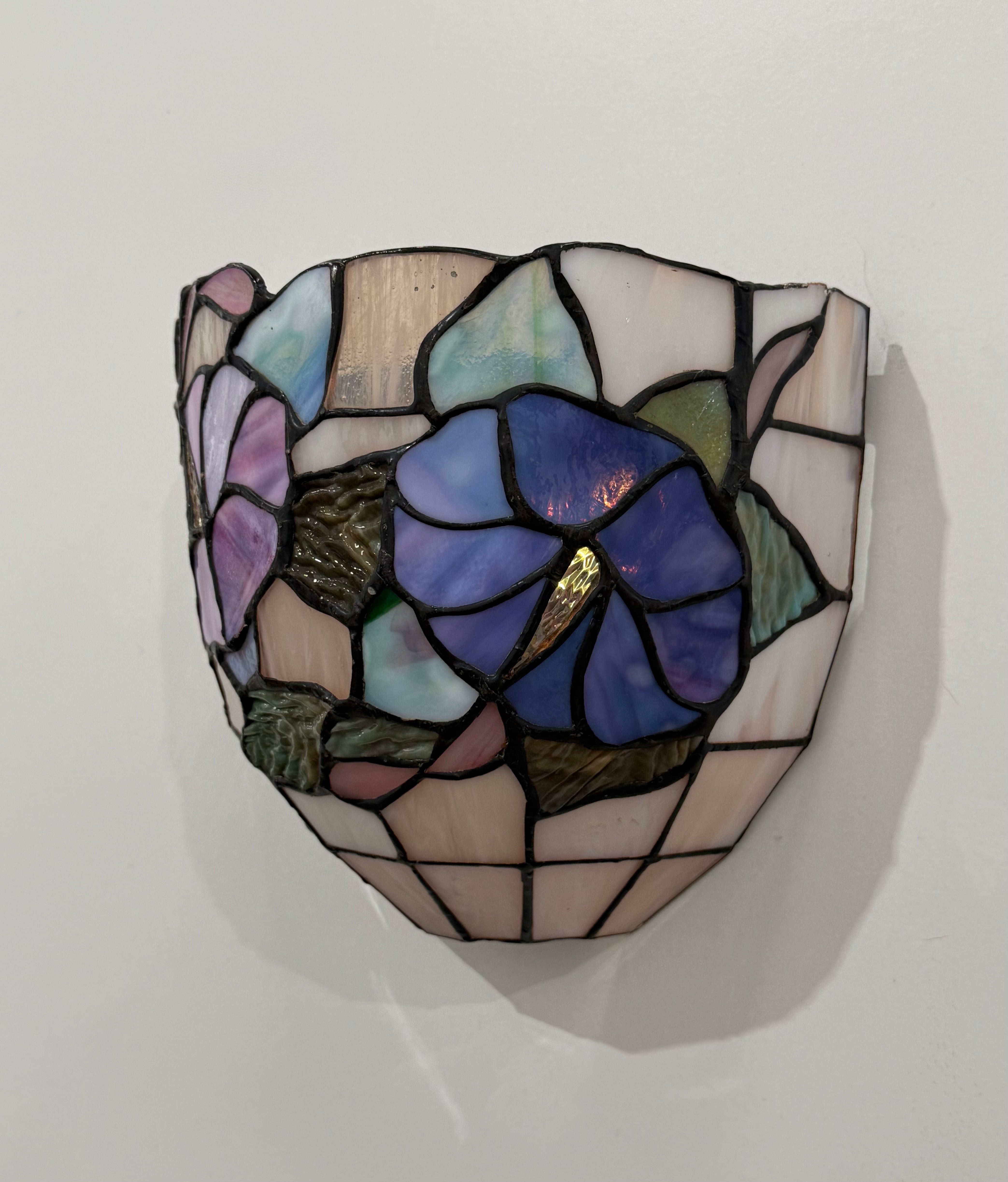 Vintage Tiffany Stained Glass Wall Lights - Two Available