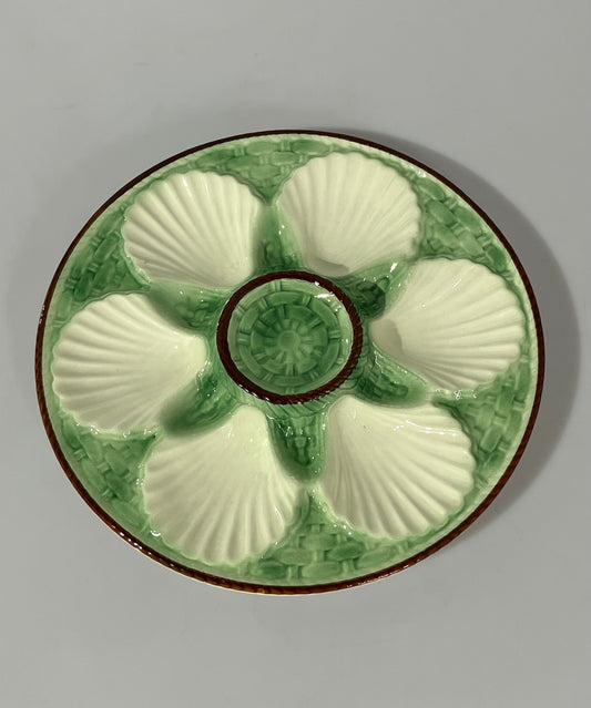 Vintage French Ceramic Oyster Plate