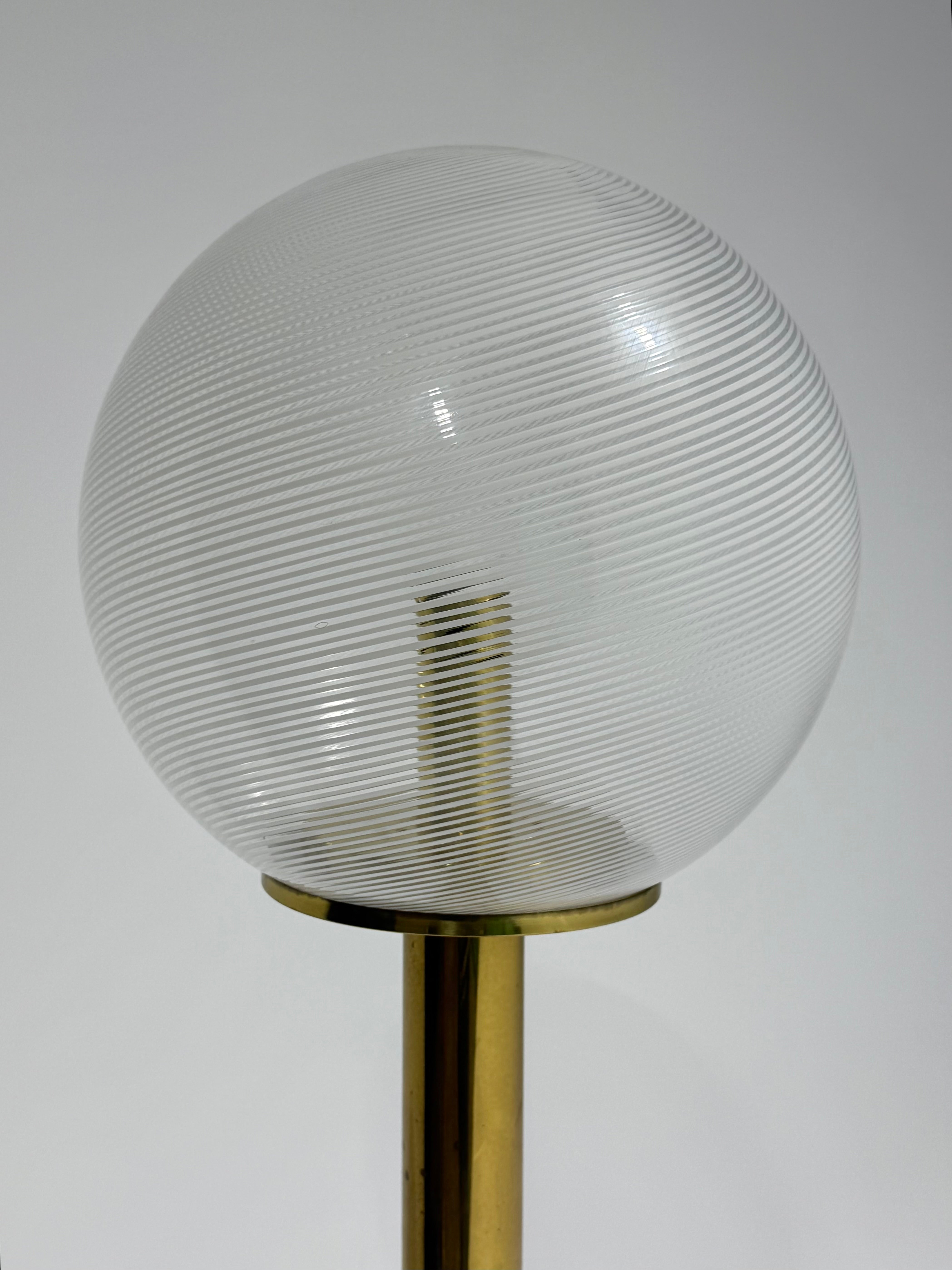 1970’s Italian Floor Lamp with Murano Glass Shade