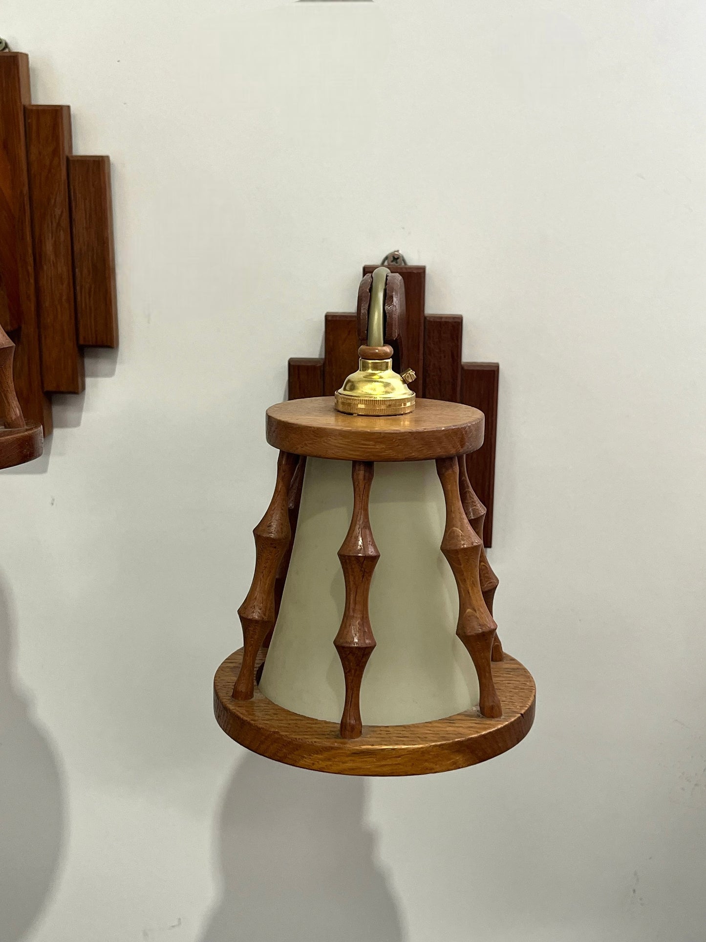 Pair of French Timber Wall Lights