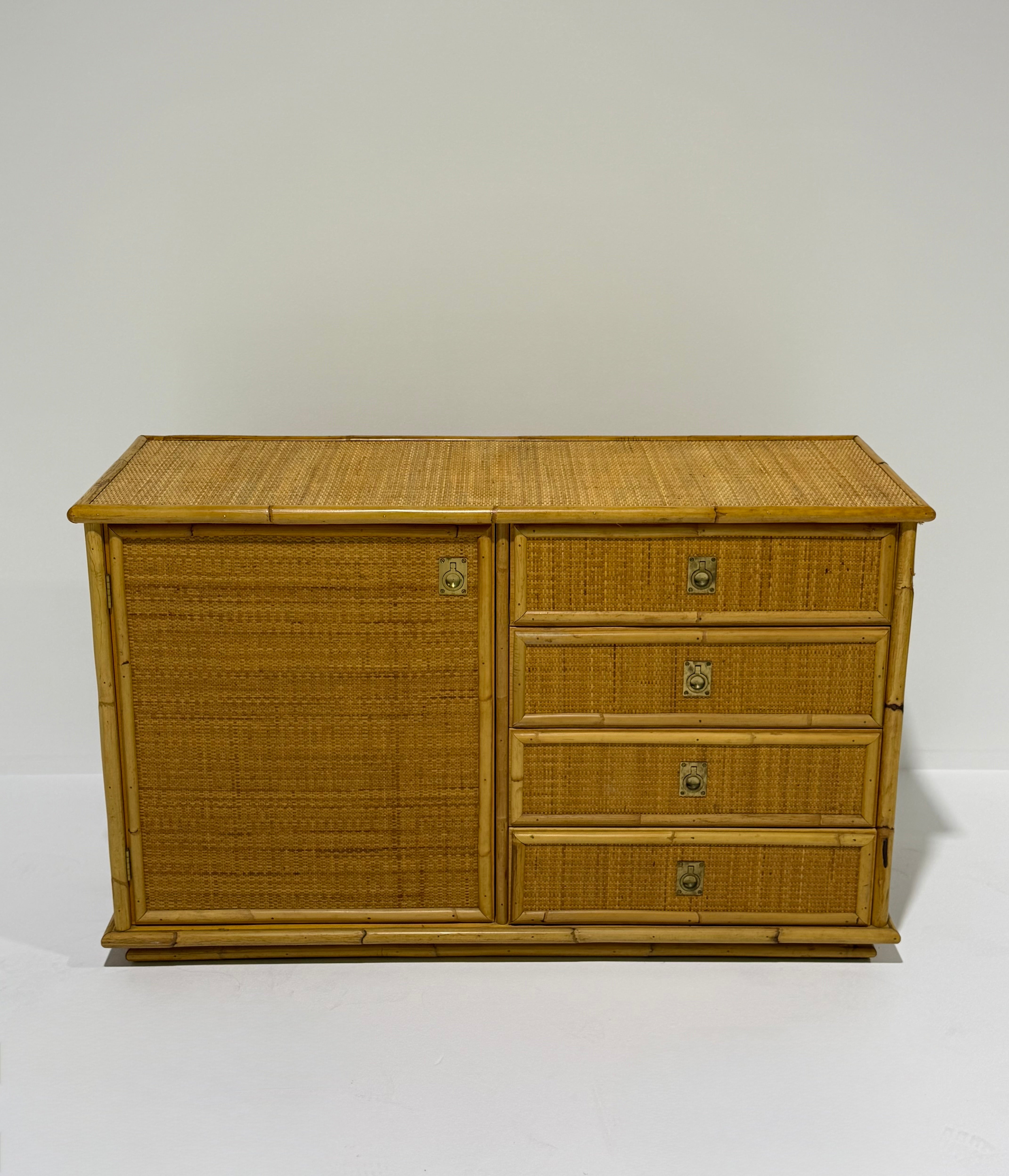 Italian Bamboo Sideboard by Dal Vera