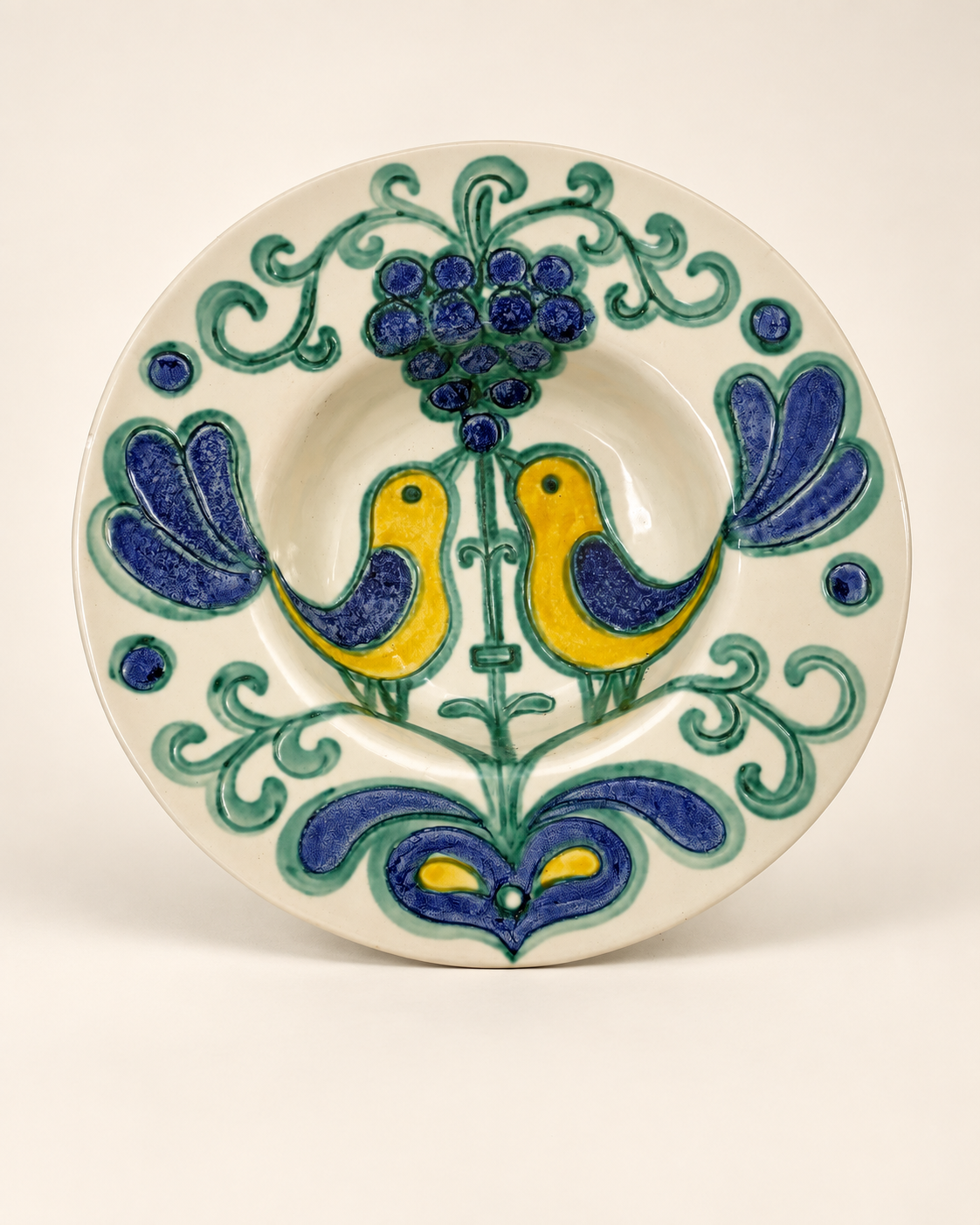 Italian South Tyrolian Ceramic Wall Plate
