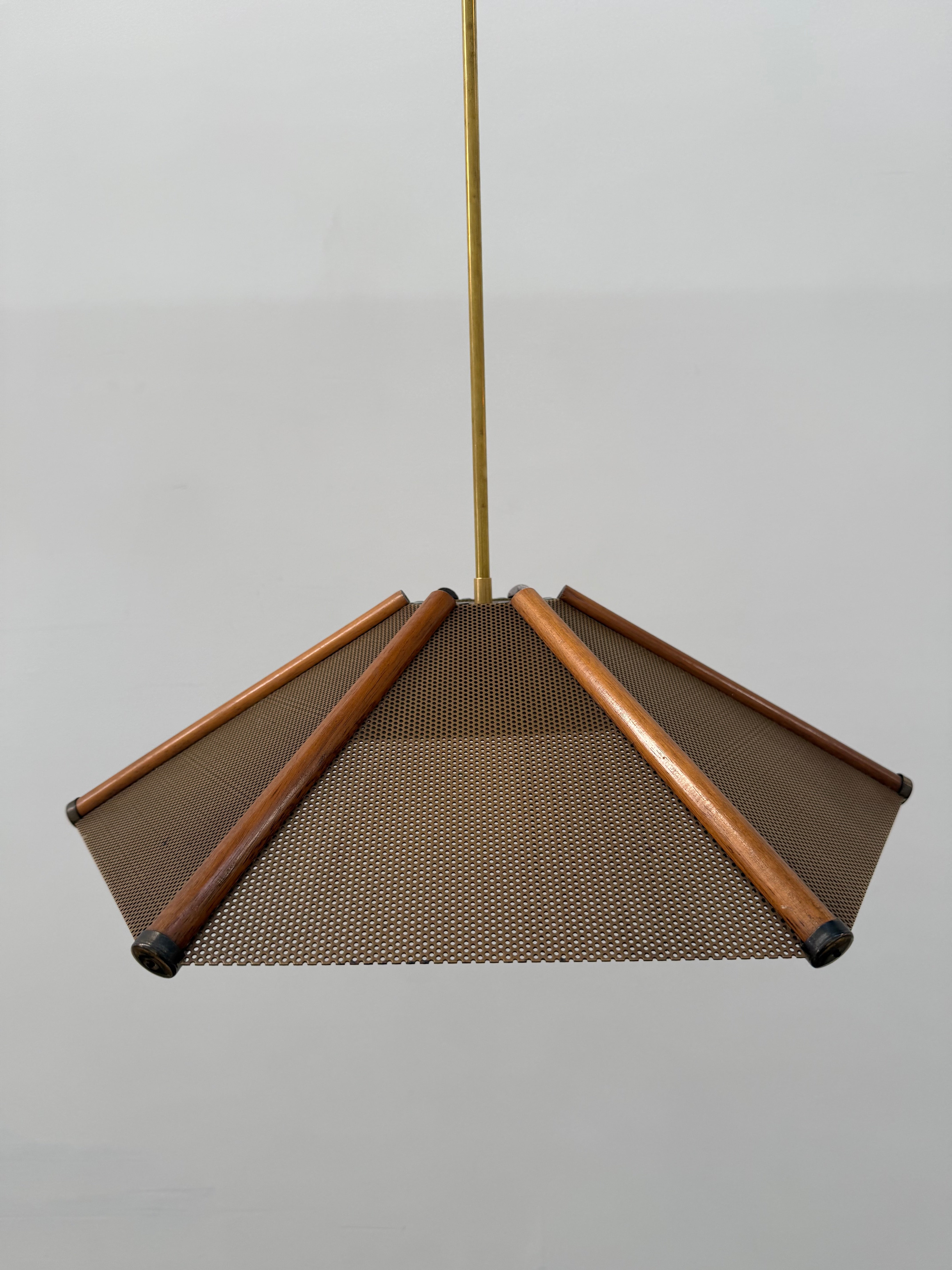 Vintage Perforated Metal Pendant - Two Available
