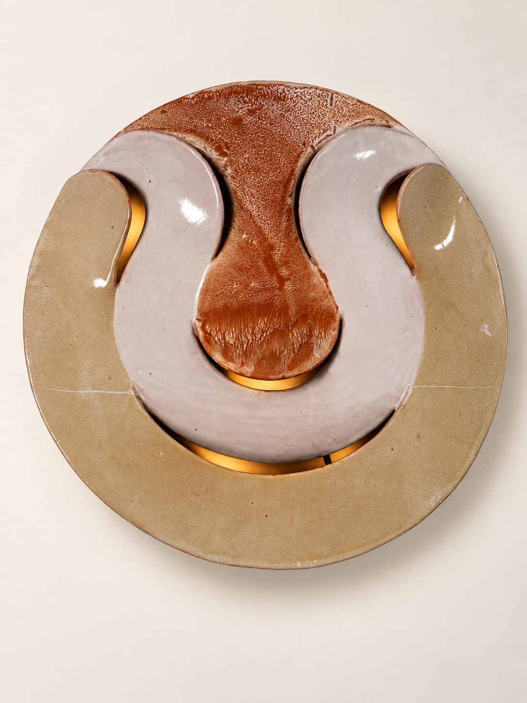 Large Abstract Ceramic Wall Light