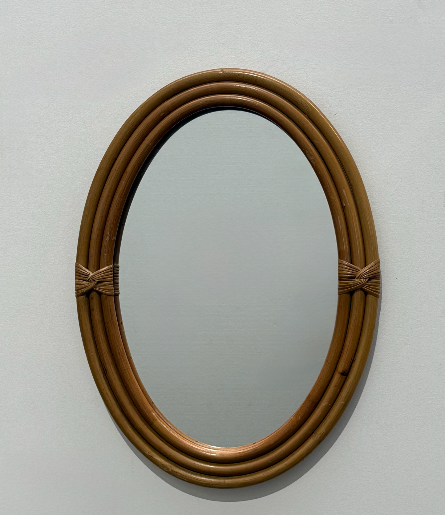 Vintage French Bamboo Mirror