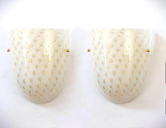 Pair of Murano Glass Wall Lights - Two Pairs Available