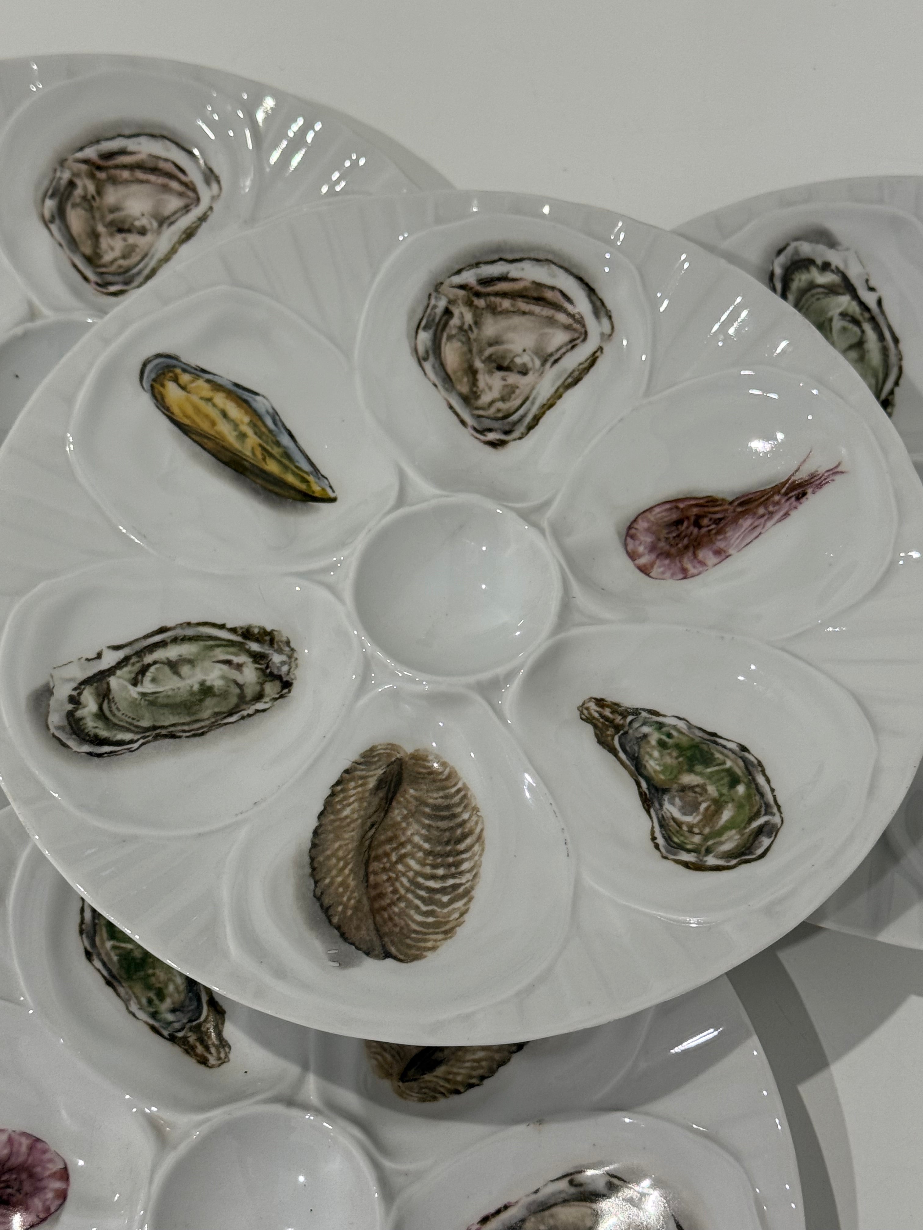 Vintage French Oyster Plate by Hirondelle - 2 Available