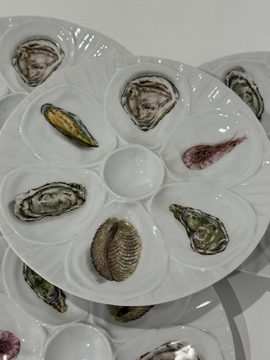 Vintage French Oyster Plate by Hirondelle - 4 Available