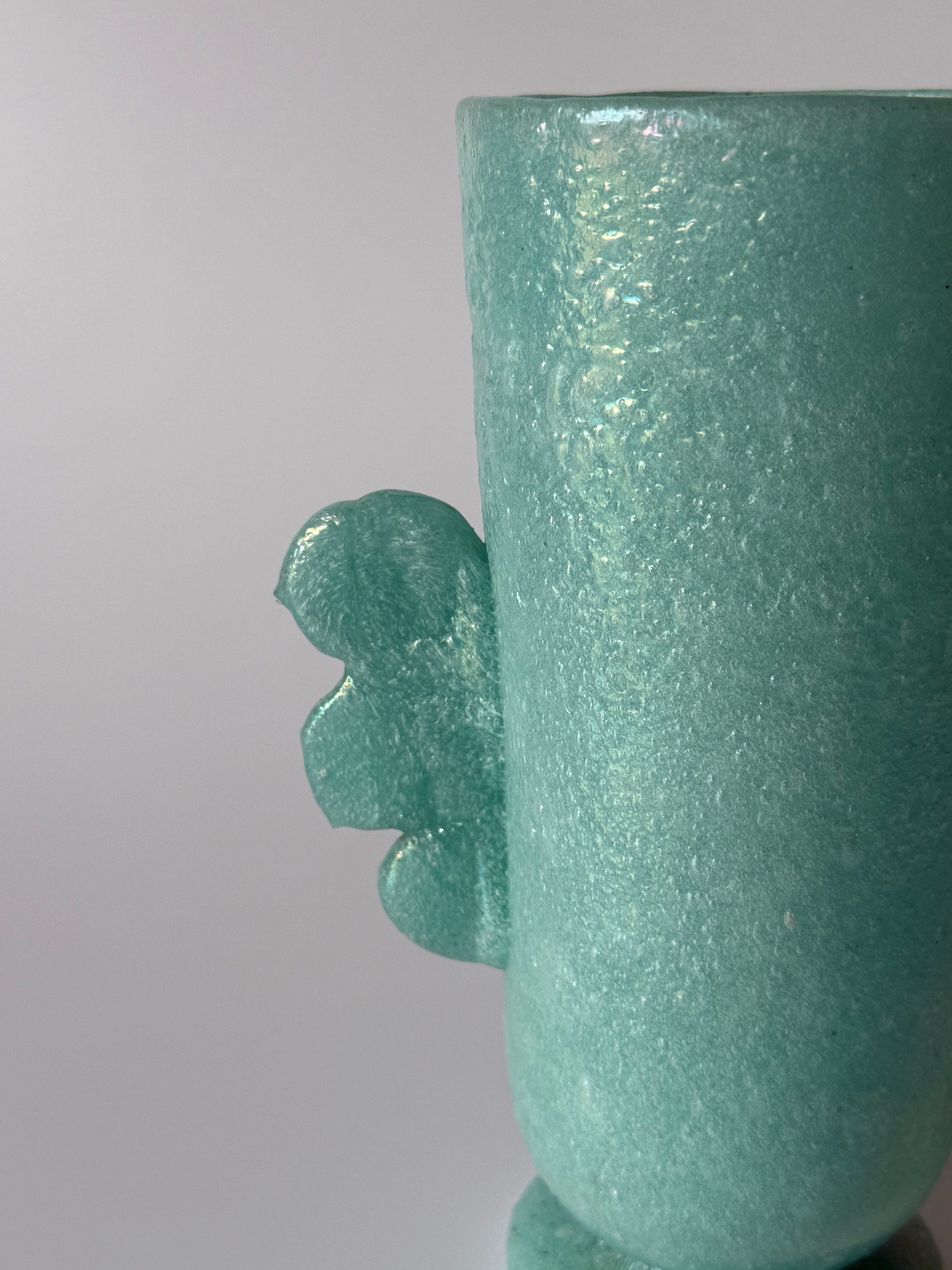Vintage Murano Glass Scavo Vase