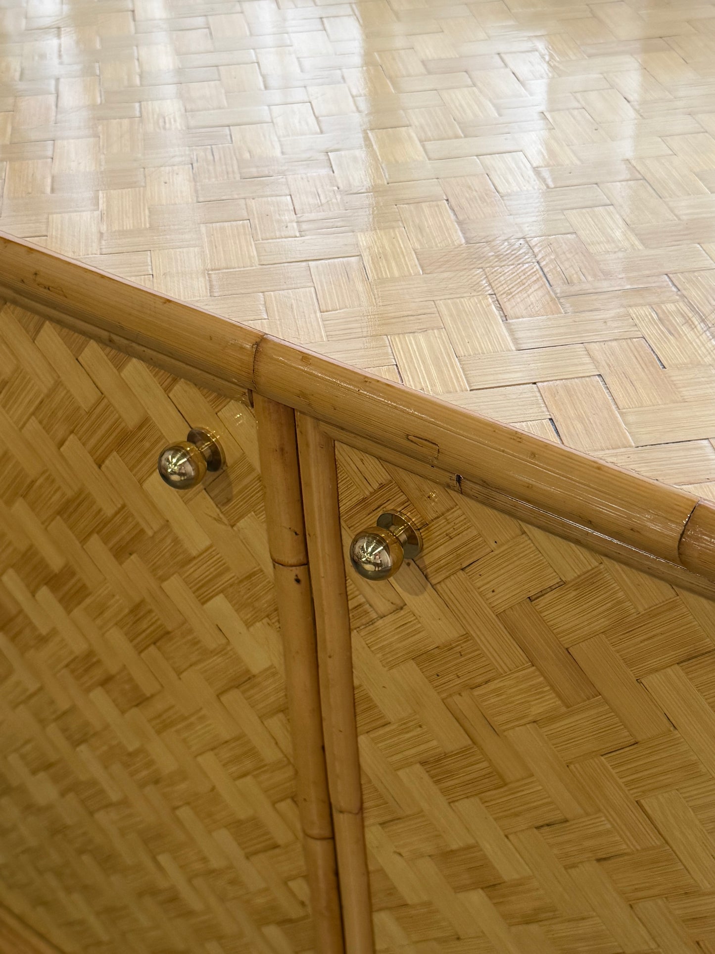 Italian Pressed Bamboo Sideboard by Vivai Del Sud