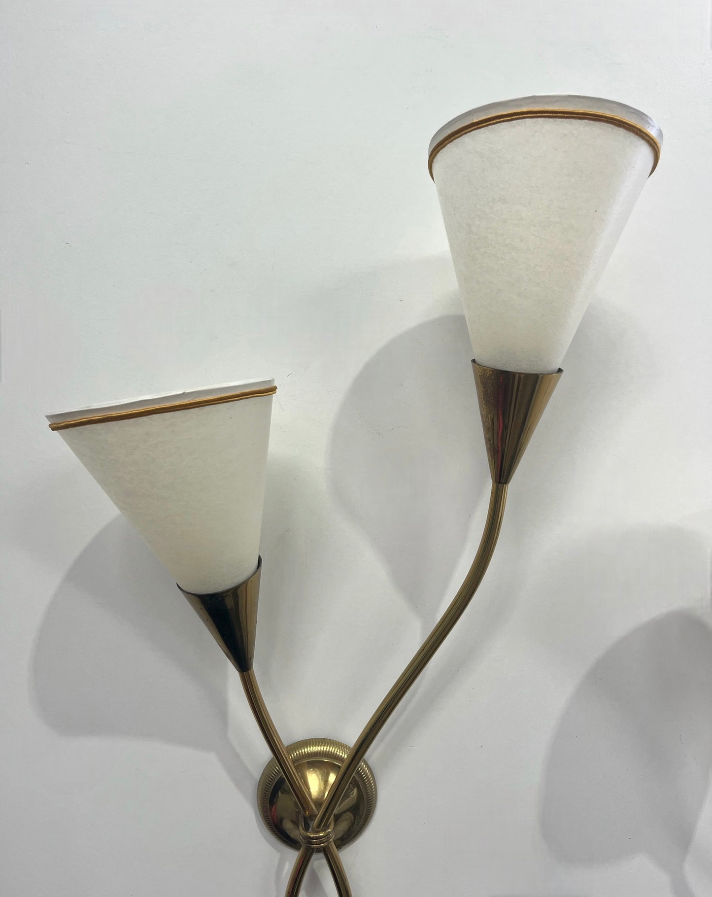 Pair of 1950’s French Wall Lights by Maison Arlus