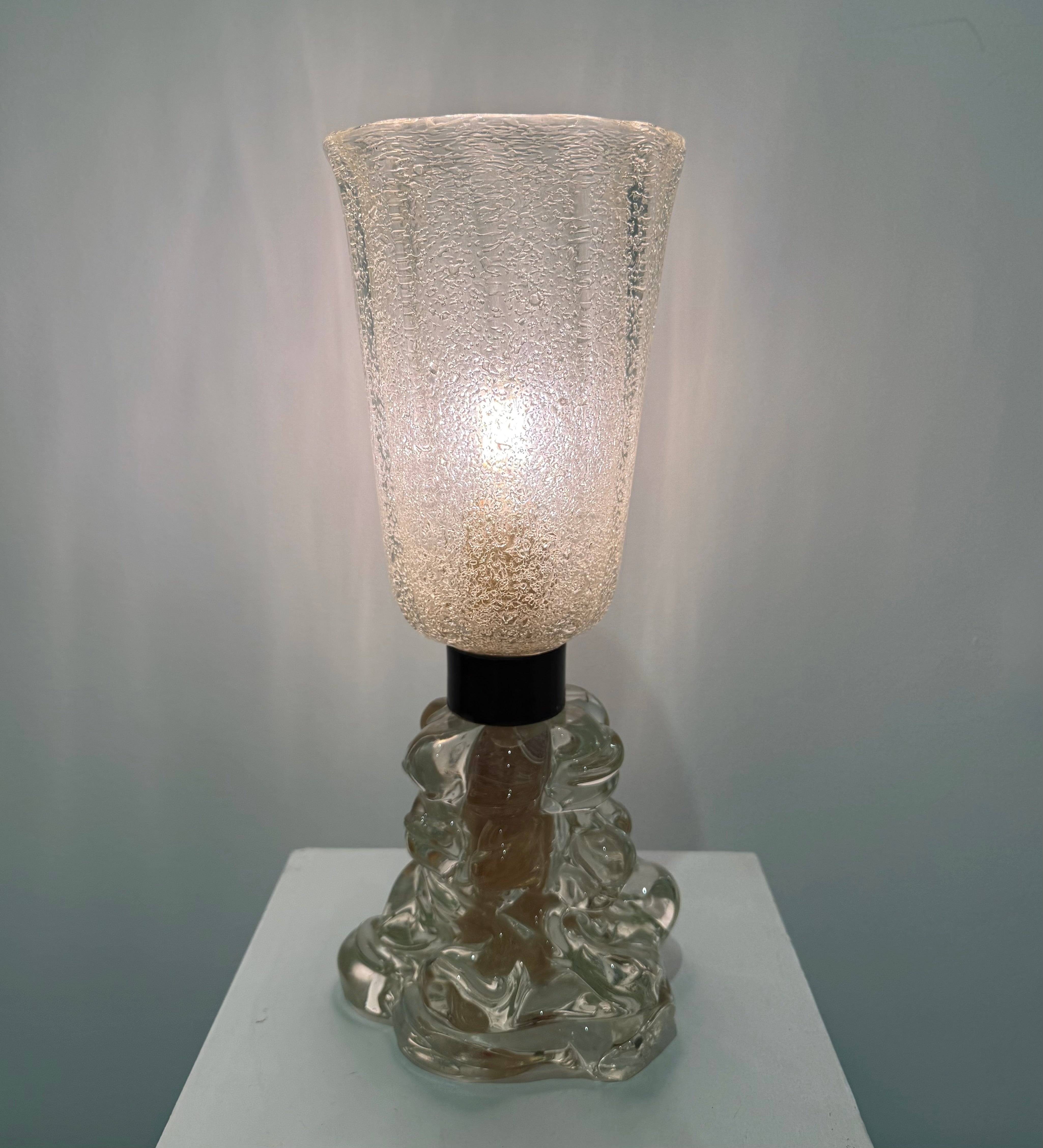 Vintage Italian Murano Glass Table Lamp - Two Available