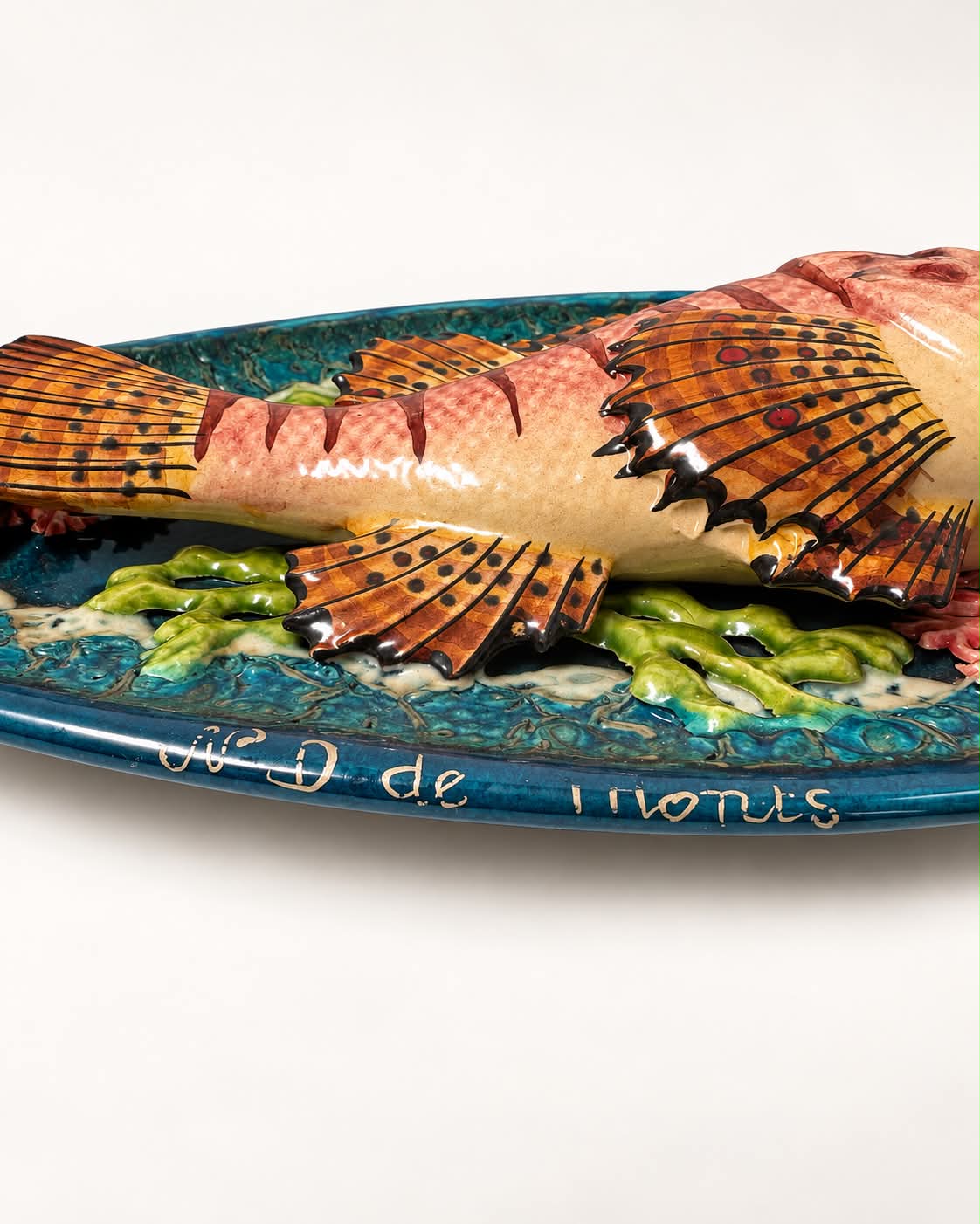French Ceramic Majolica Wall Plate