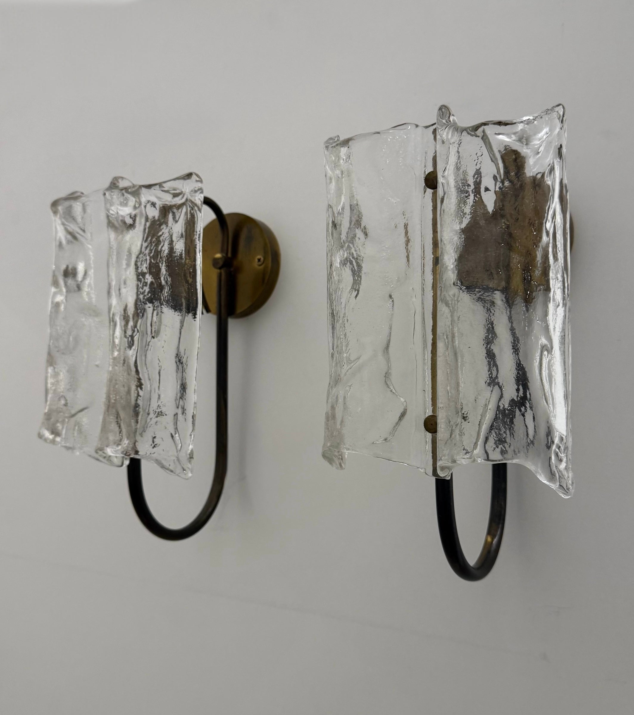 Pair of Murano Wall Lights by Kalmar