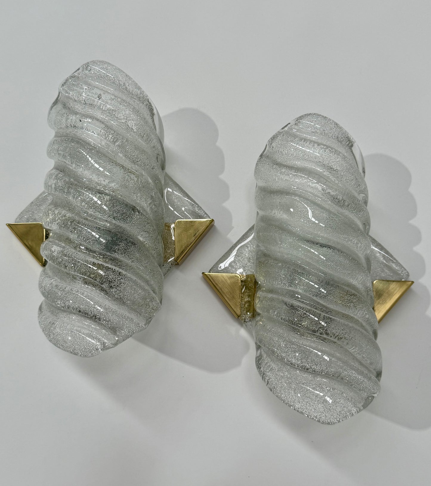 Pair of Murano Wall Lights by Hillebrand