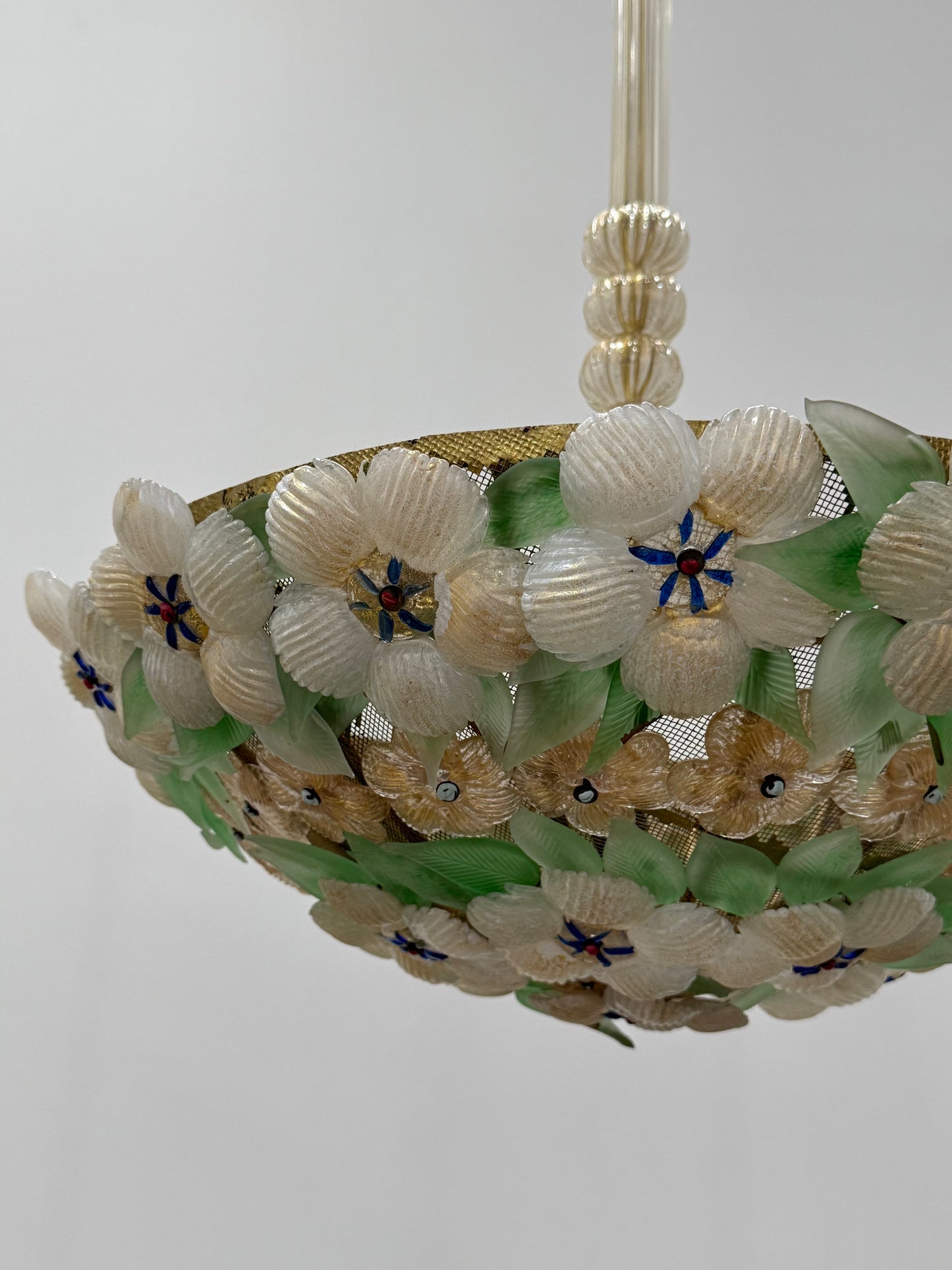 Floral Pendant Light by Barovier & Toso, 1950’s