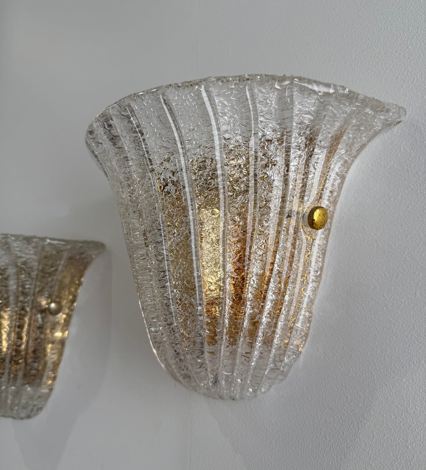 Pair of Murano Glass Wall Lights