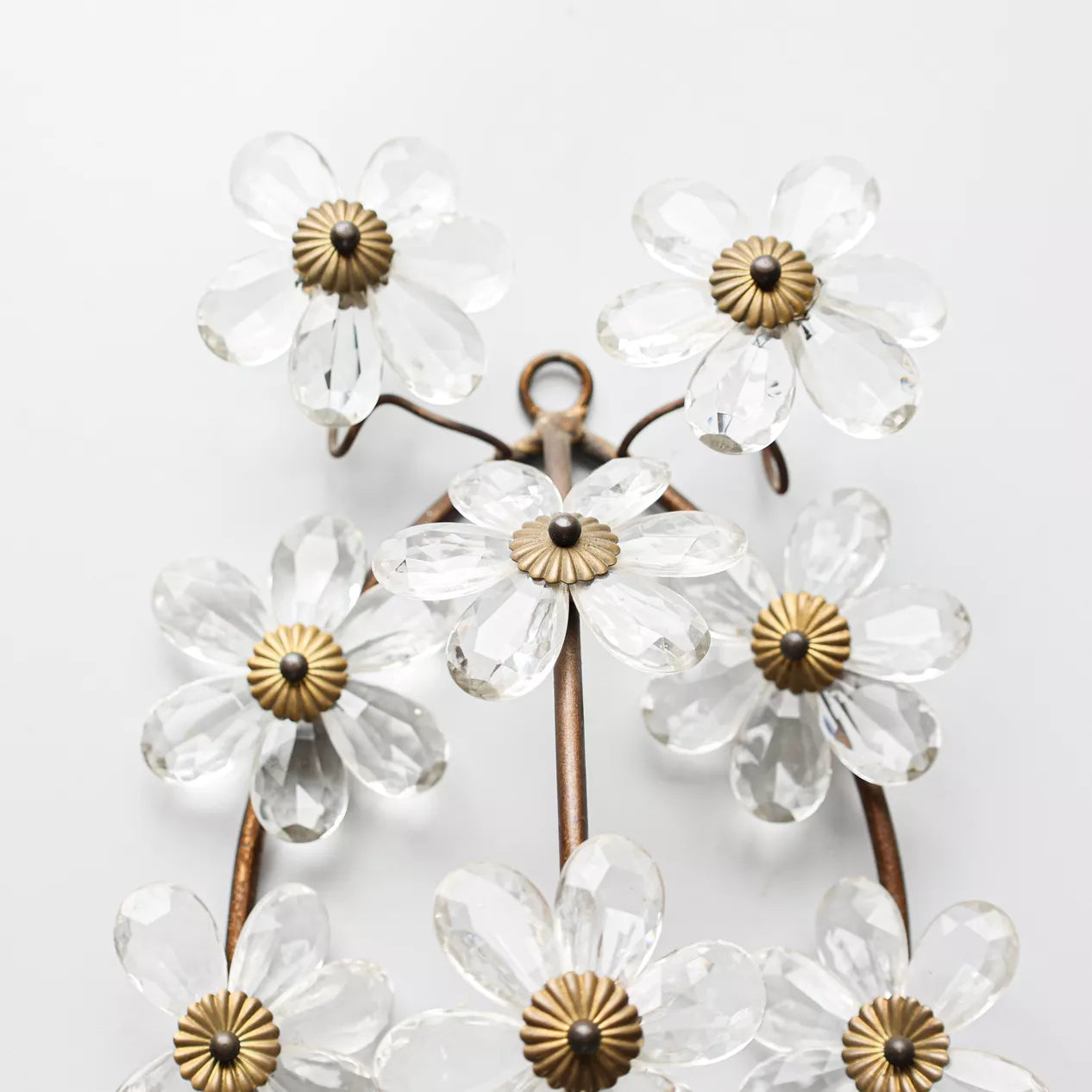 Pair of Italian Glass Flower Wall Lights
