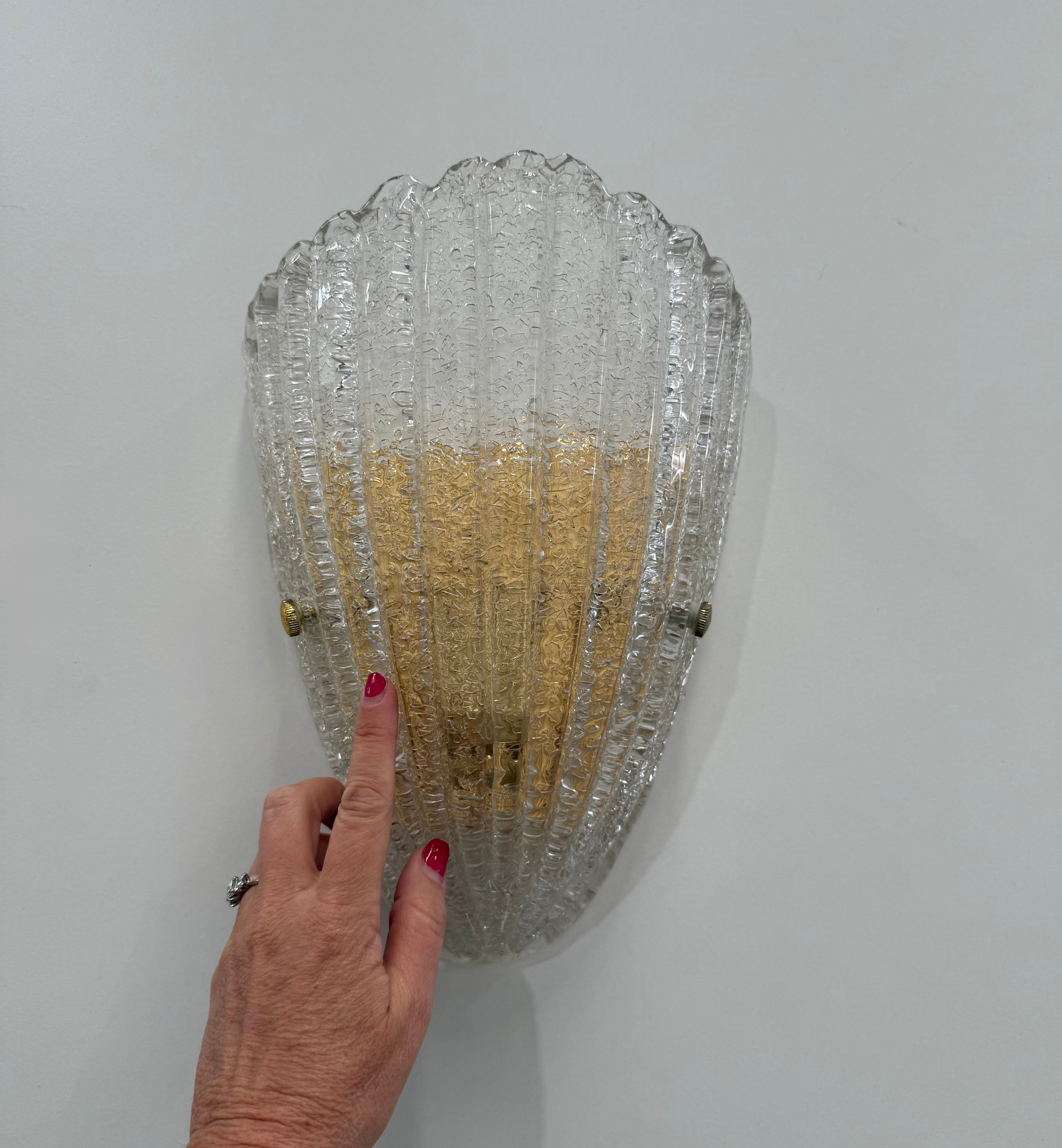 Pair of Murano Glass Wall Lights