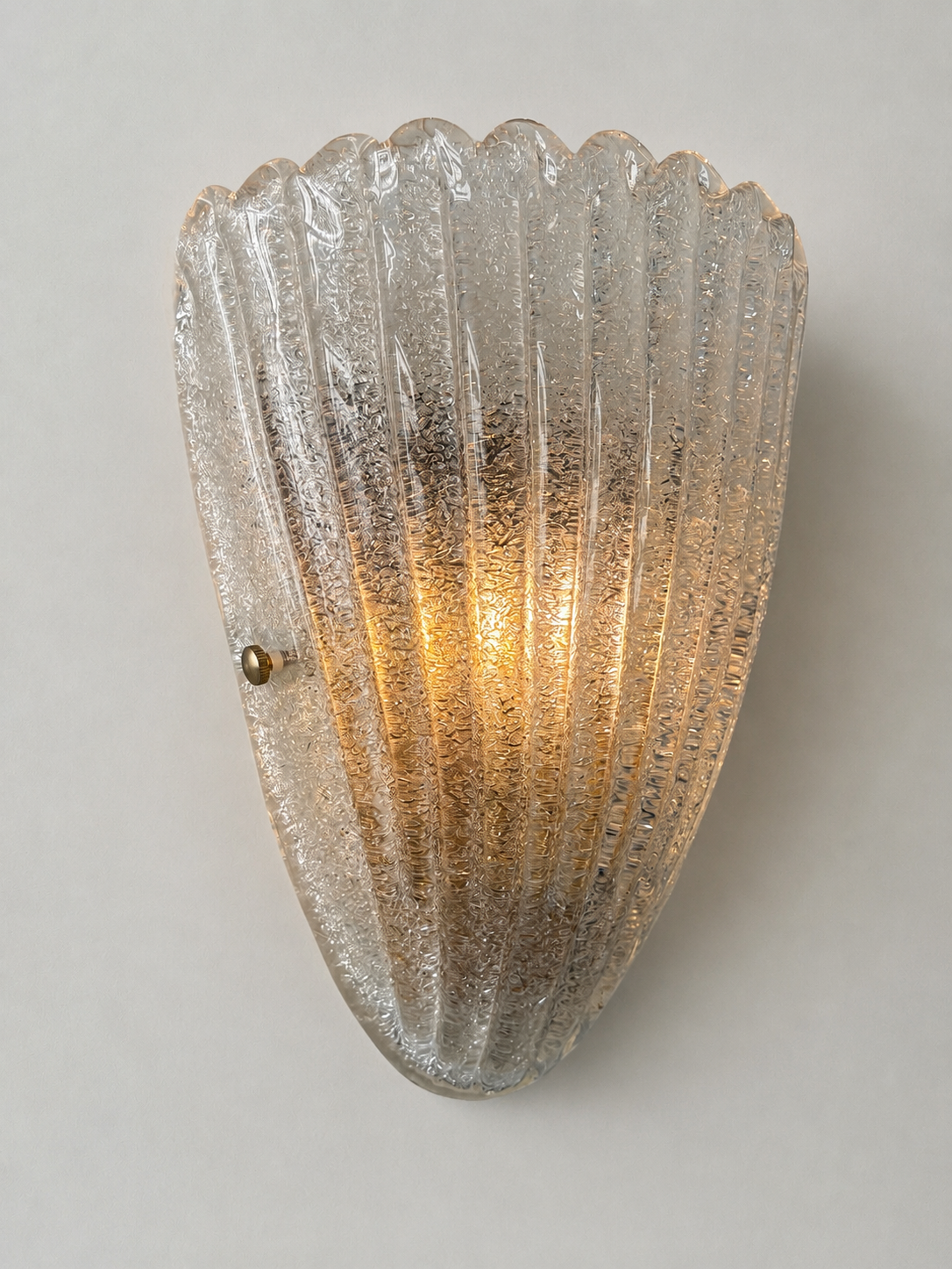 Pair of Vintage Murano Scalloped Wall Lights