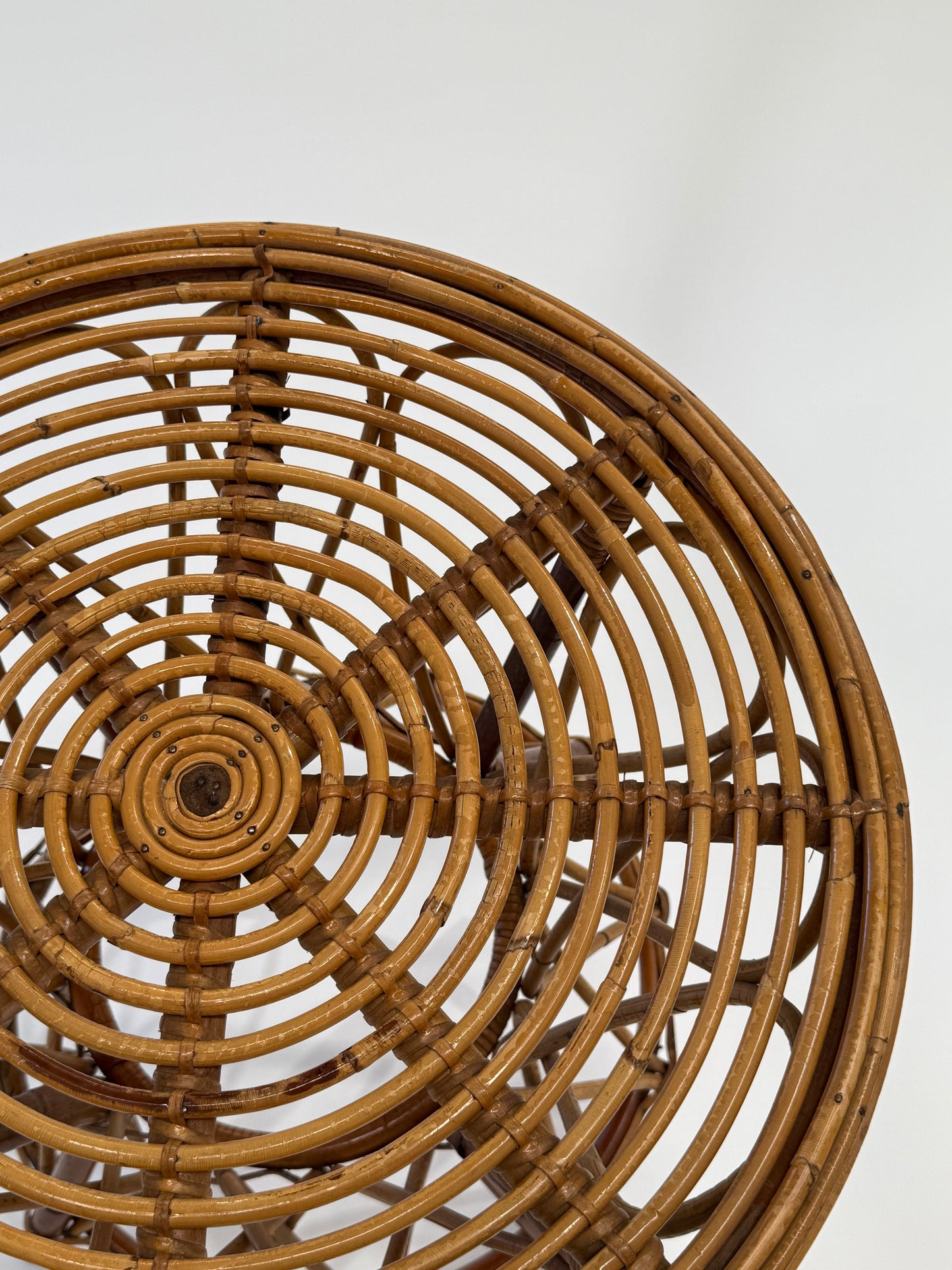 1950’s Italian Bamboo Side Table by Lio Cariminate