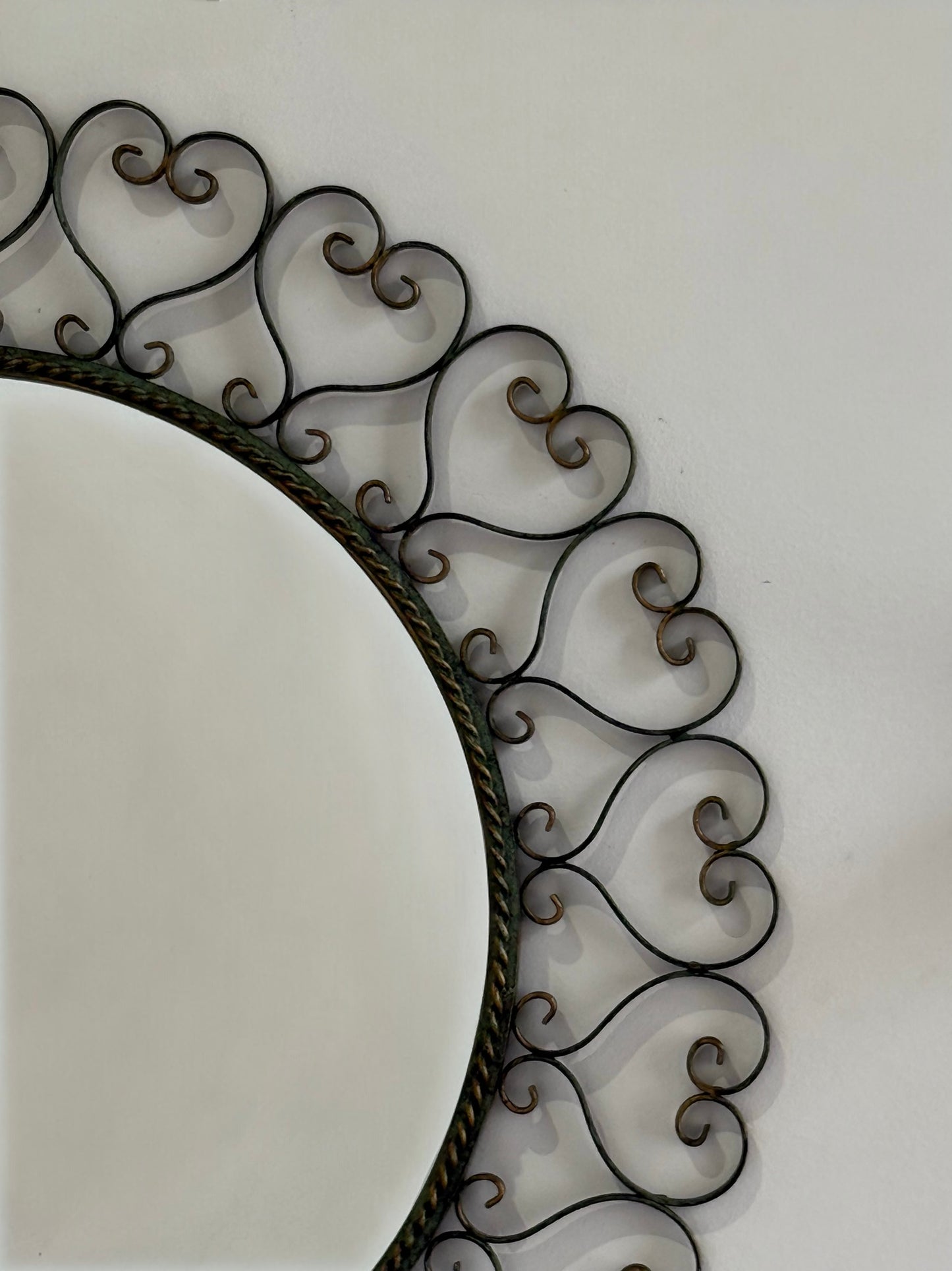 French Wrought Iron Mirror