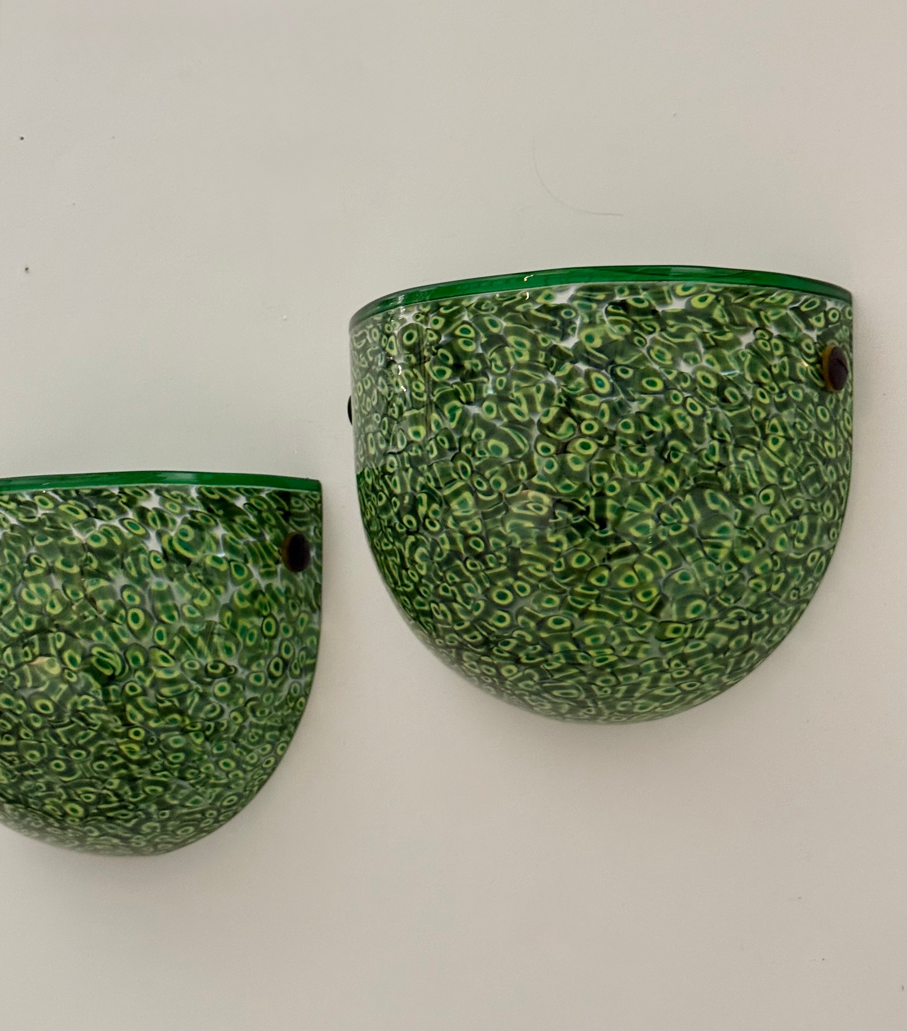 Pair of Murano Glass Wall Lights by Vistosi