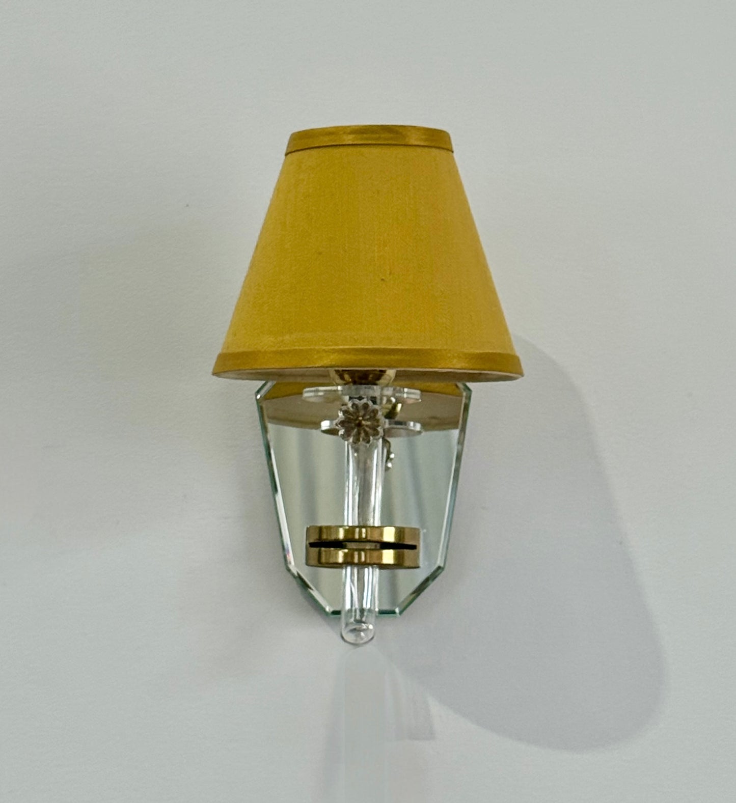 French Glass Mirrored Wall Light - Four Available