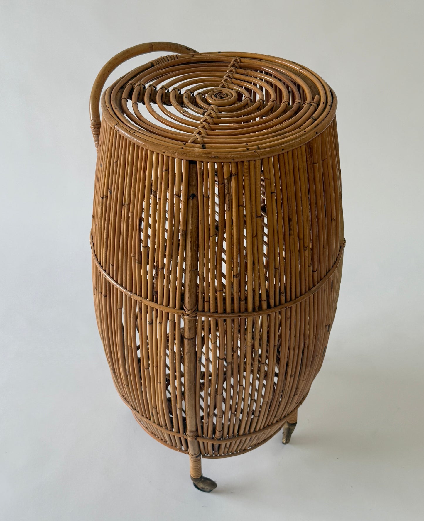 Italian 1960’s Bamboo Bar Trolley by Bonacina