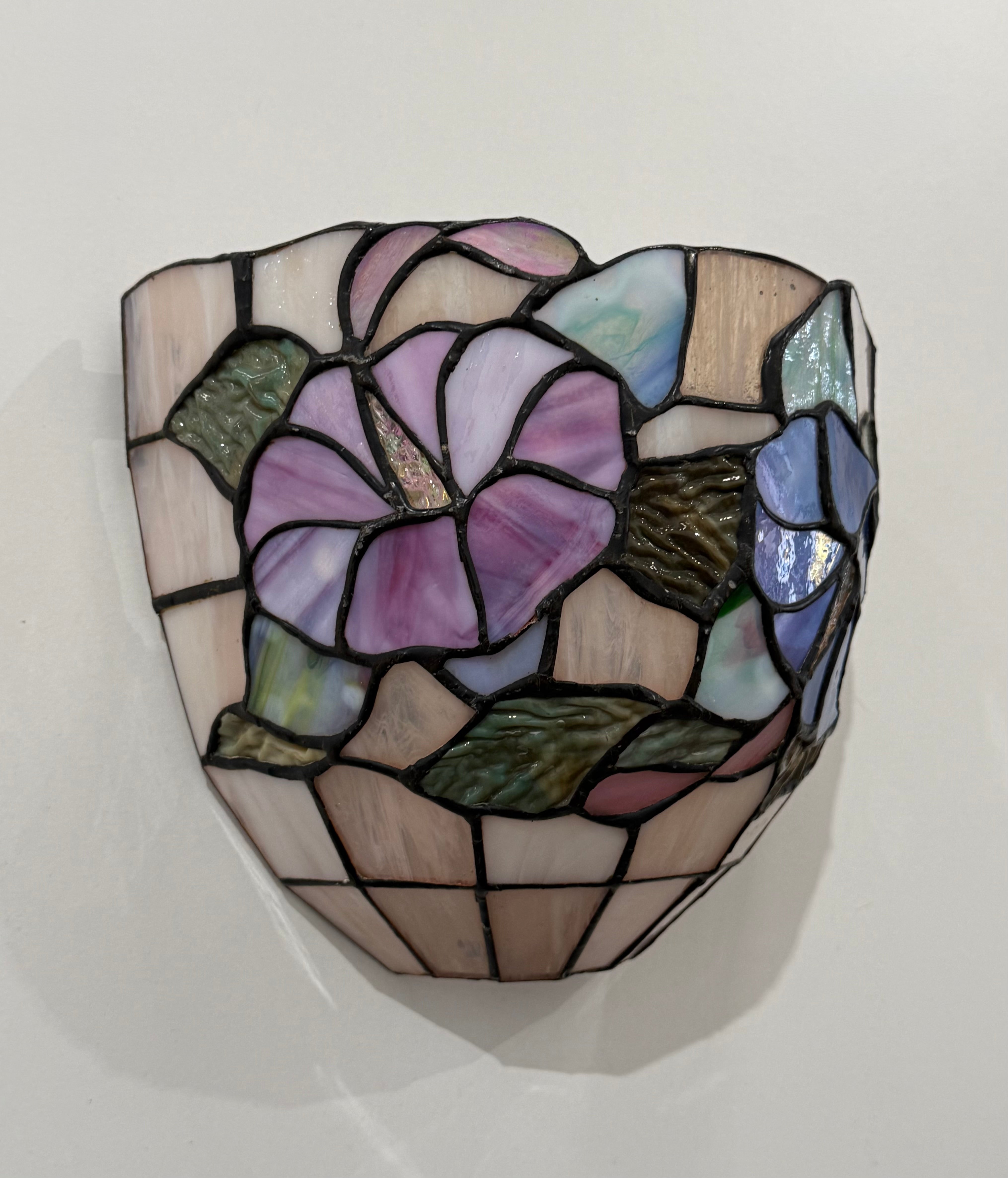 Vintage Tiffany Stained Glass Wall Lights - Two Available