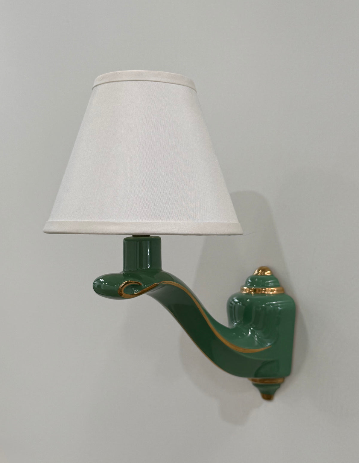 Pair of 1950’s French Ceramic Wall Lights by St Clement