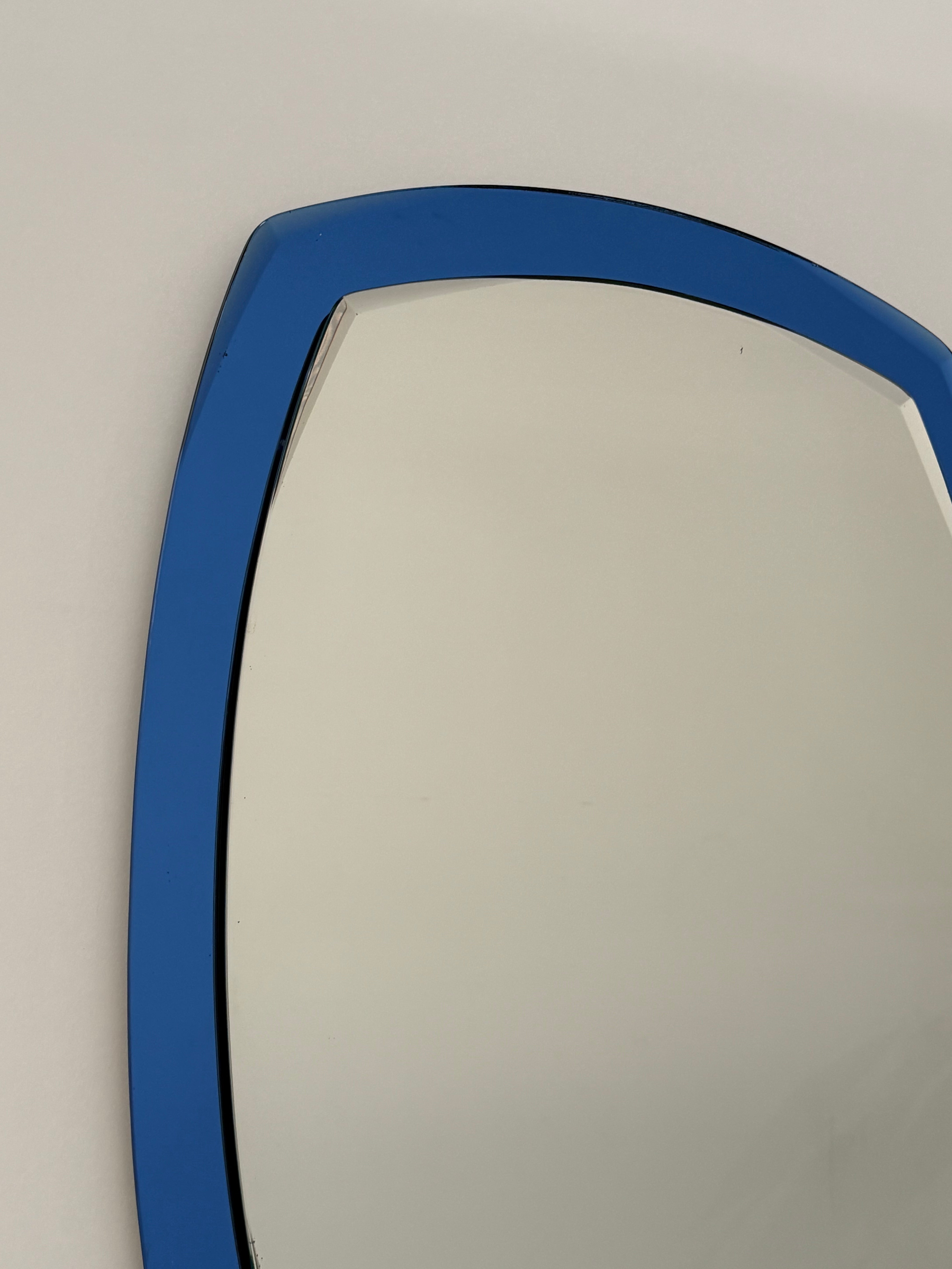 Italian Glass Mirror by Cristal Arte