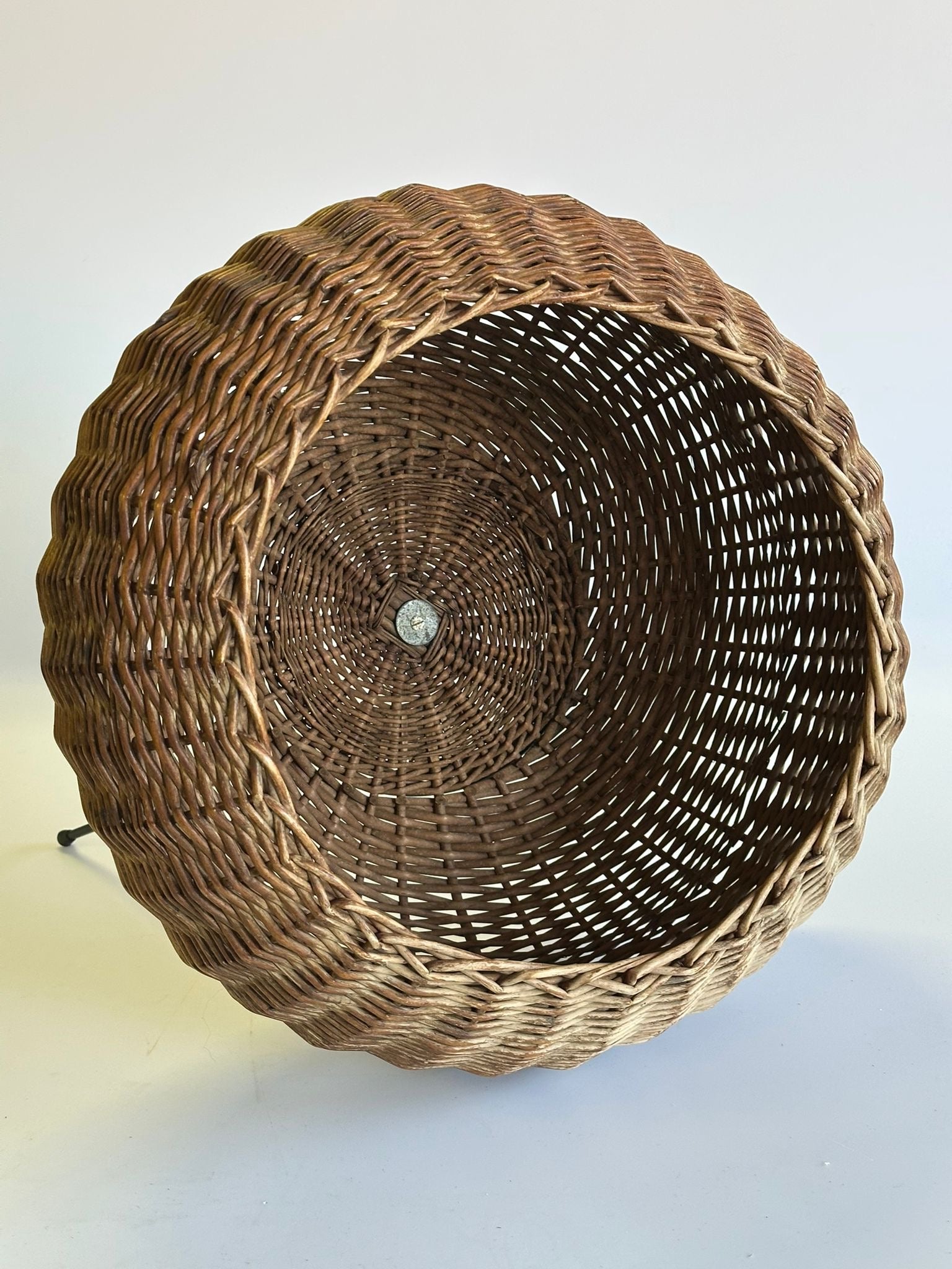 PRE-ORDER: 1960s Italian Wicker & Iron Basket