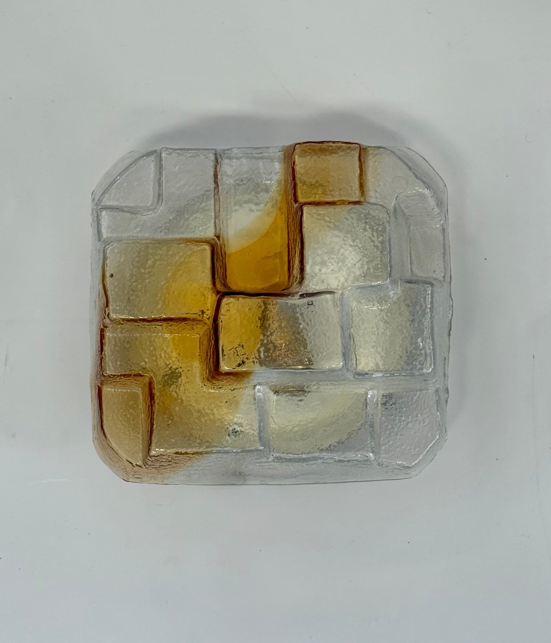 Pair of Italian Murano “Cubo” Wall Lights by Mazzega