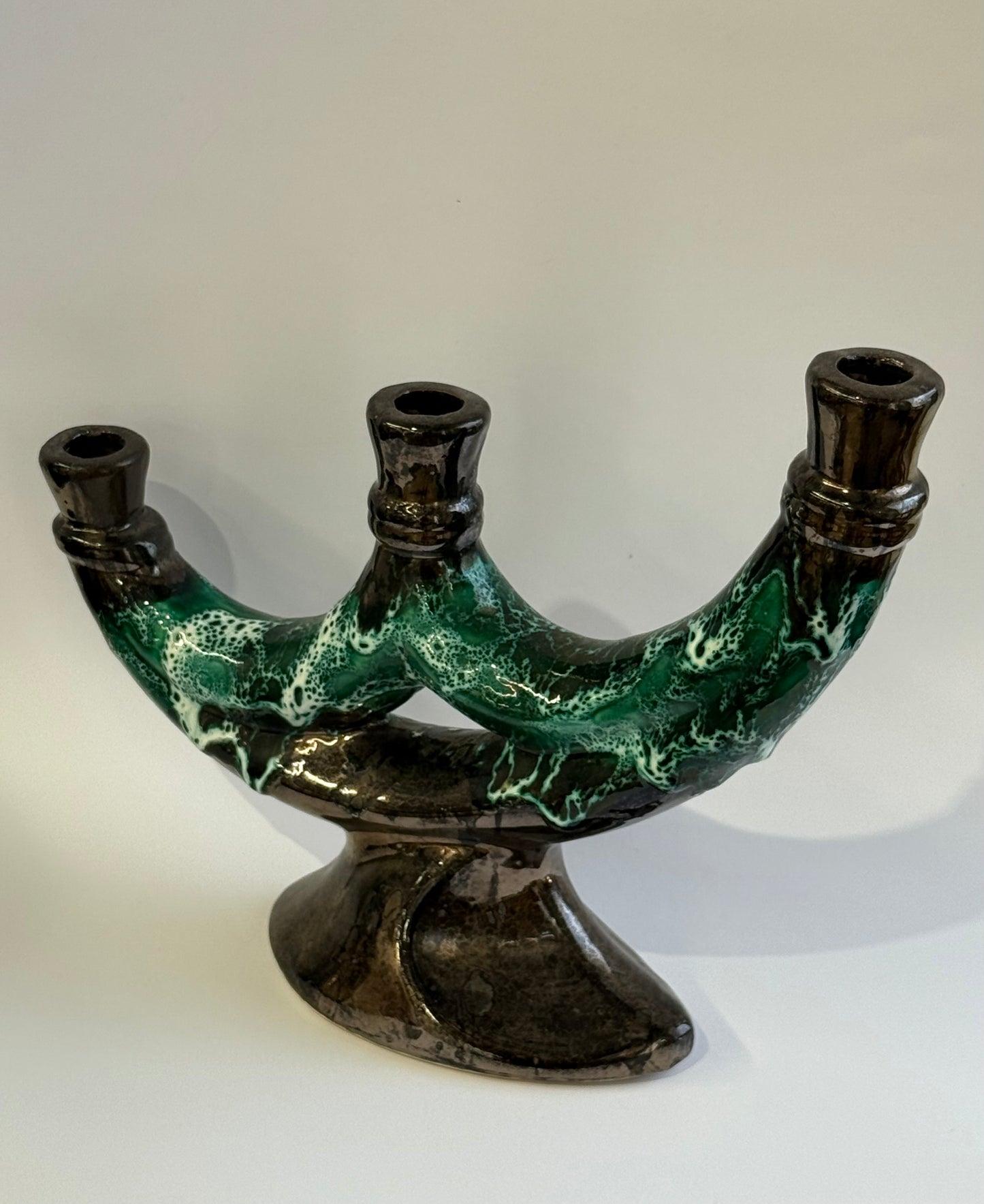 French Ceramic Candle Holder - Two Available